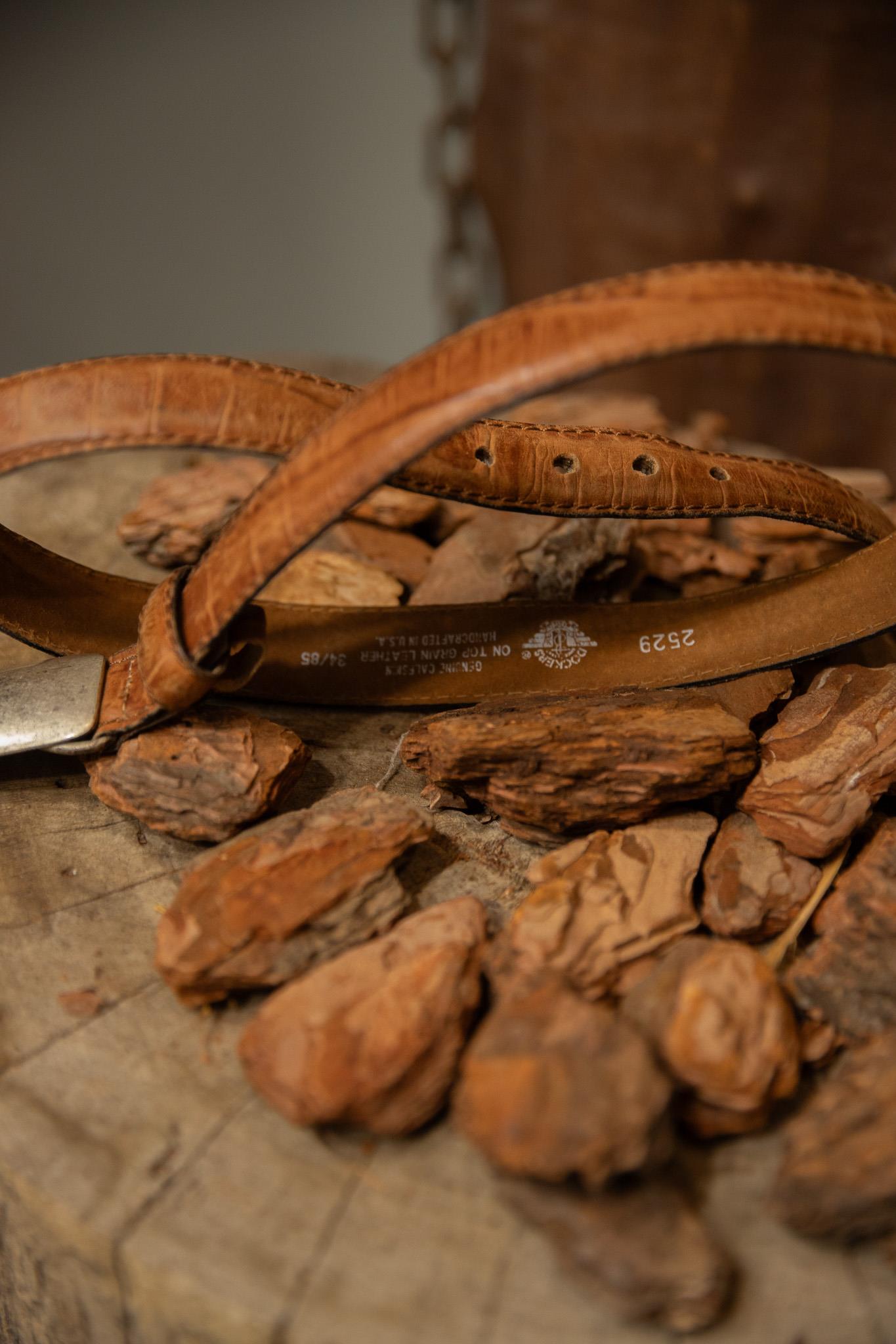 80s Western Eskitme Deri Kemer