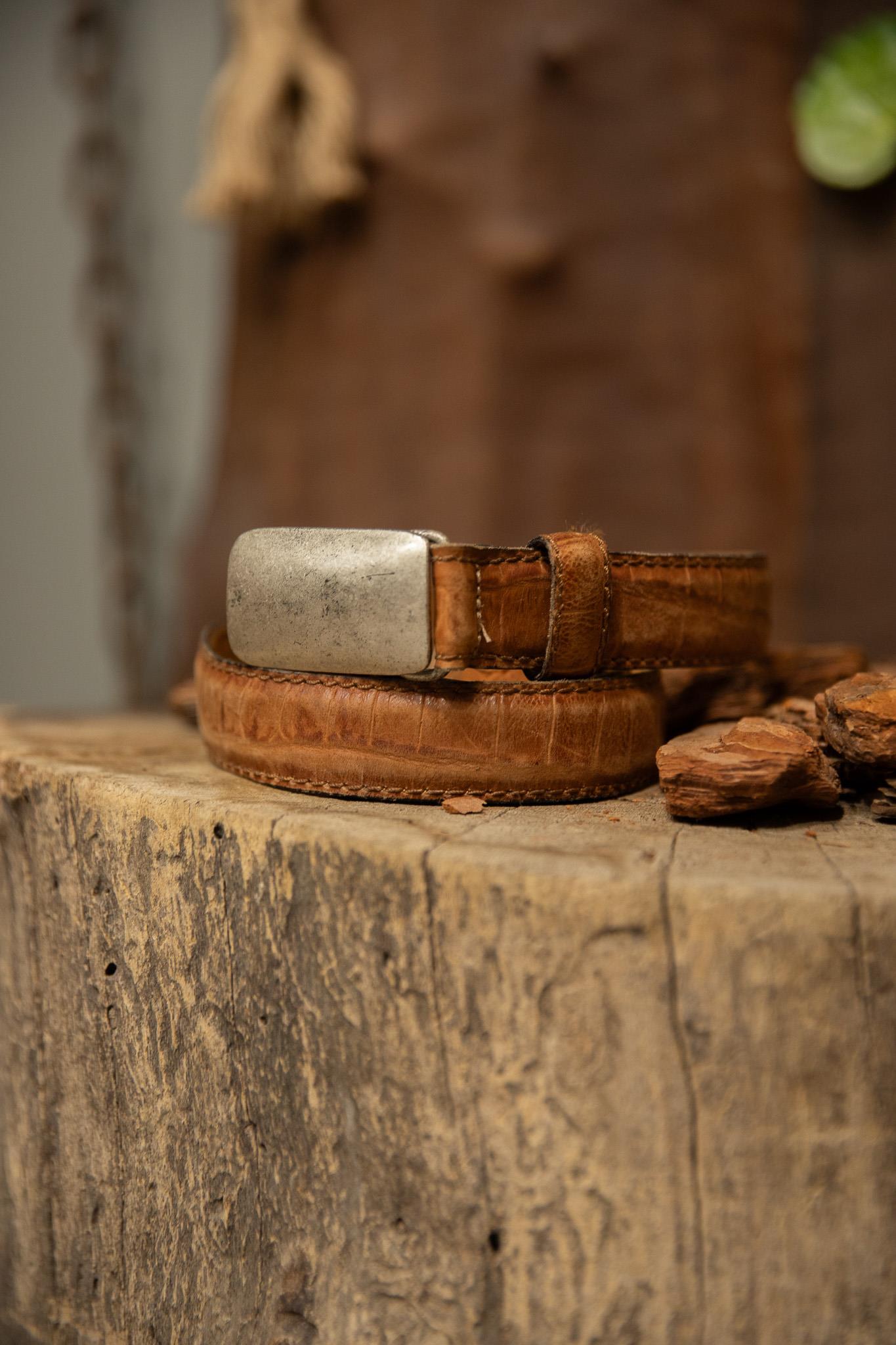 80s Western Eskitme Deri Kemer