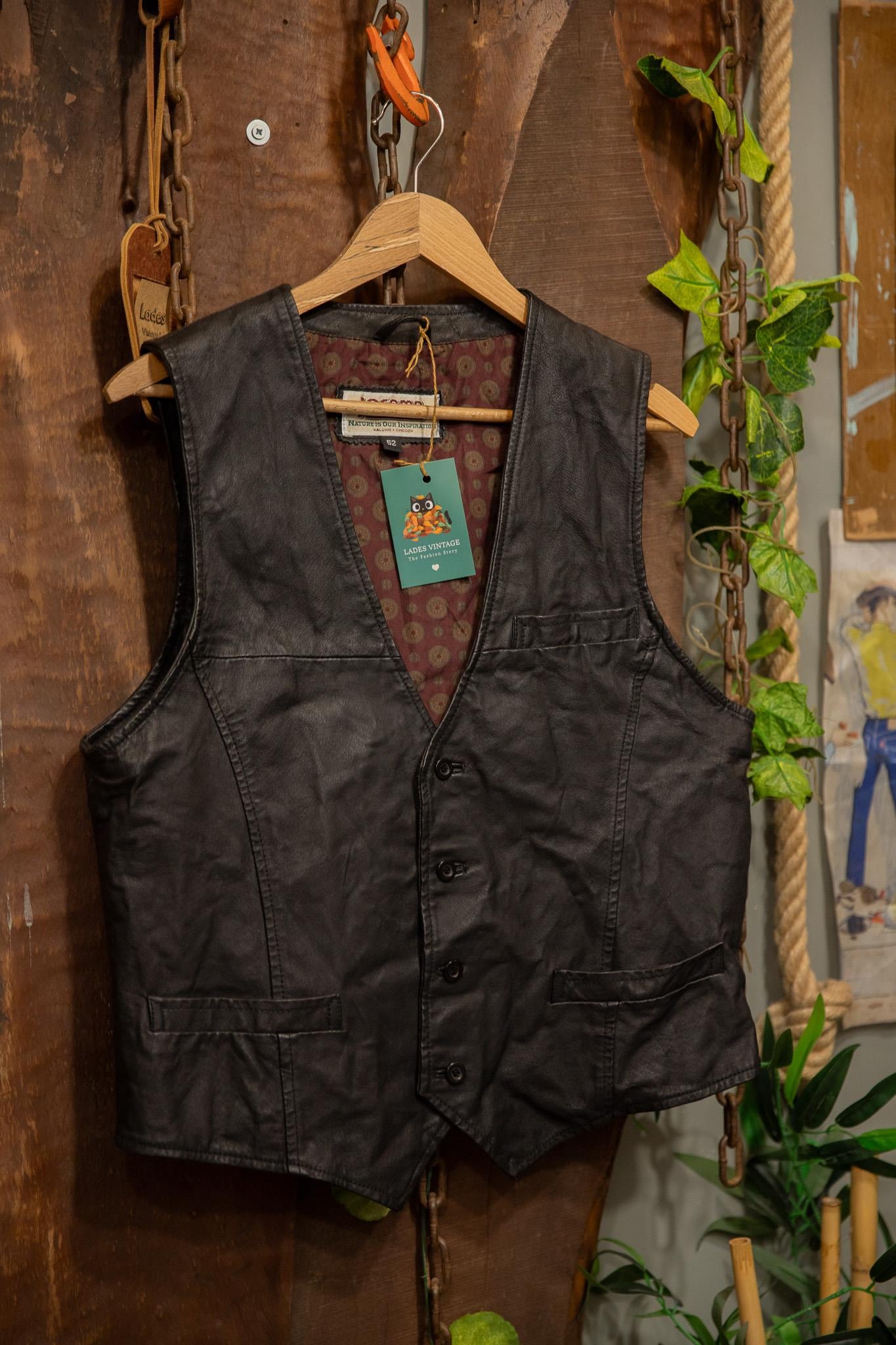 80s/90s Biker Deri Yelek