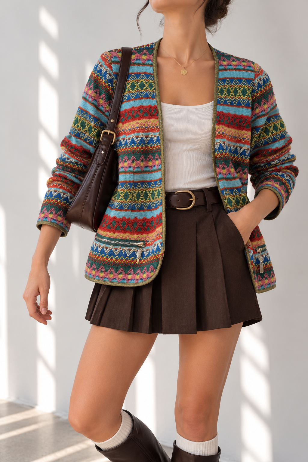 80s/90s Boho/Festival Etnik Ceket/Hırka