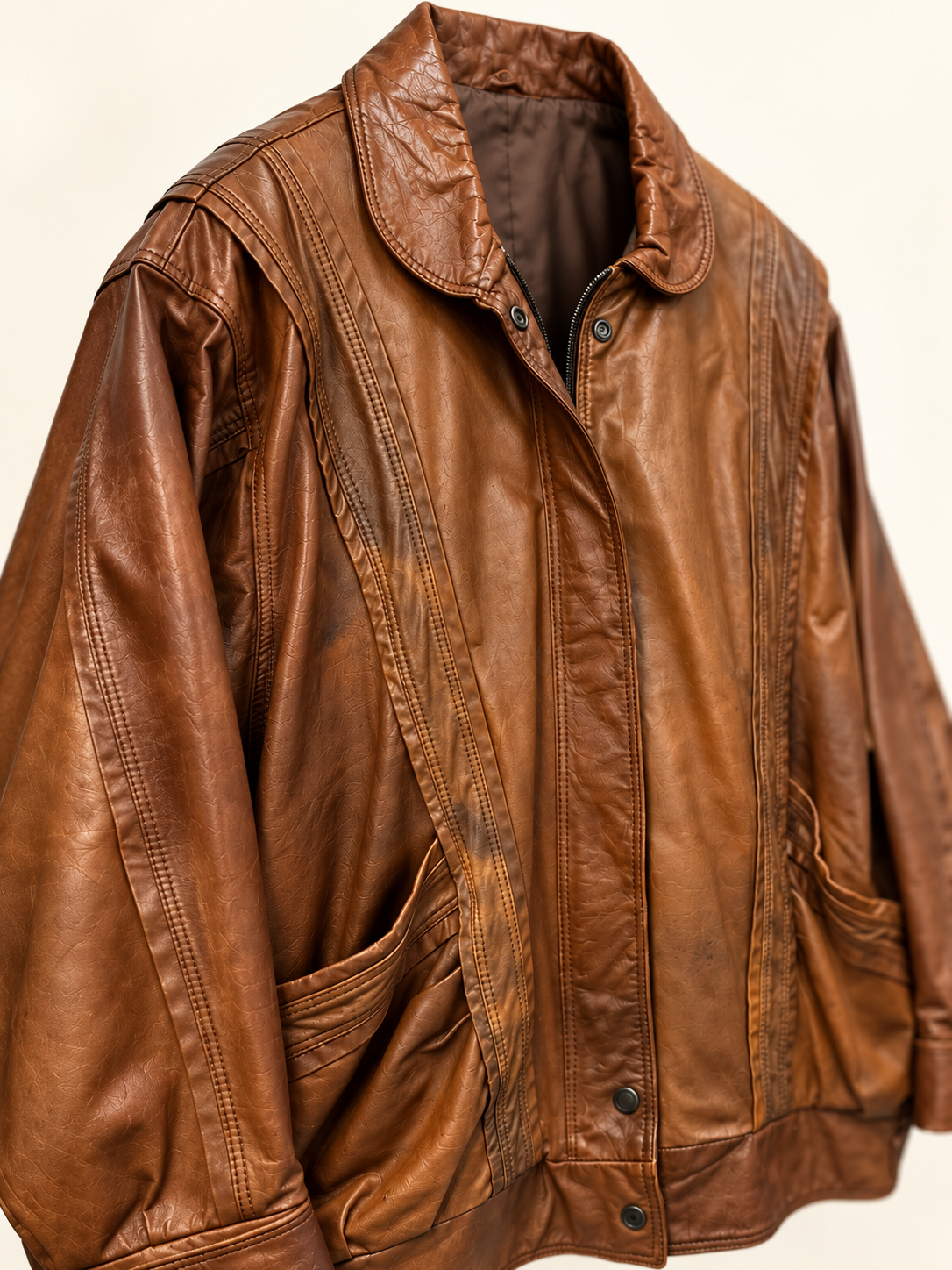 80s/90s Brown Classic Deri Ceket