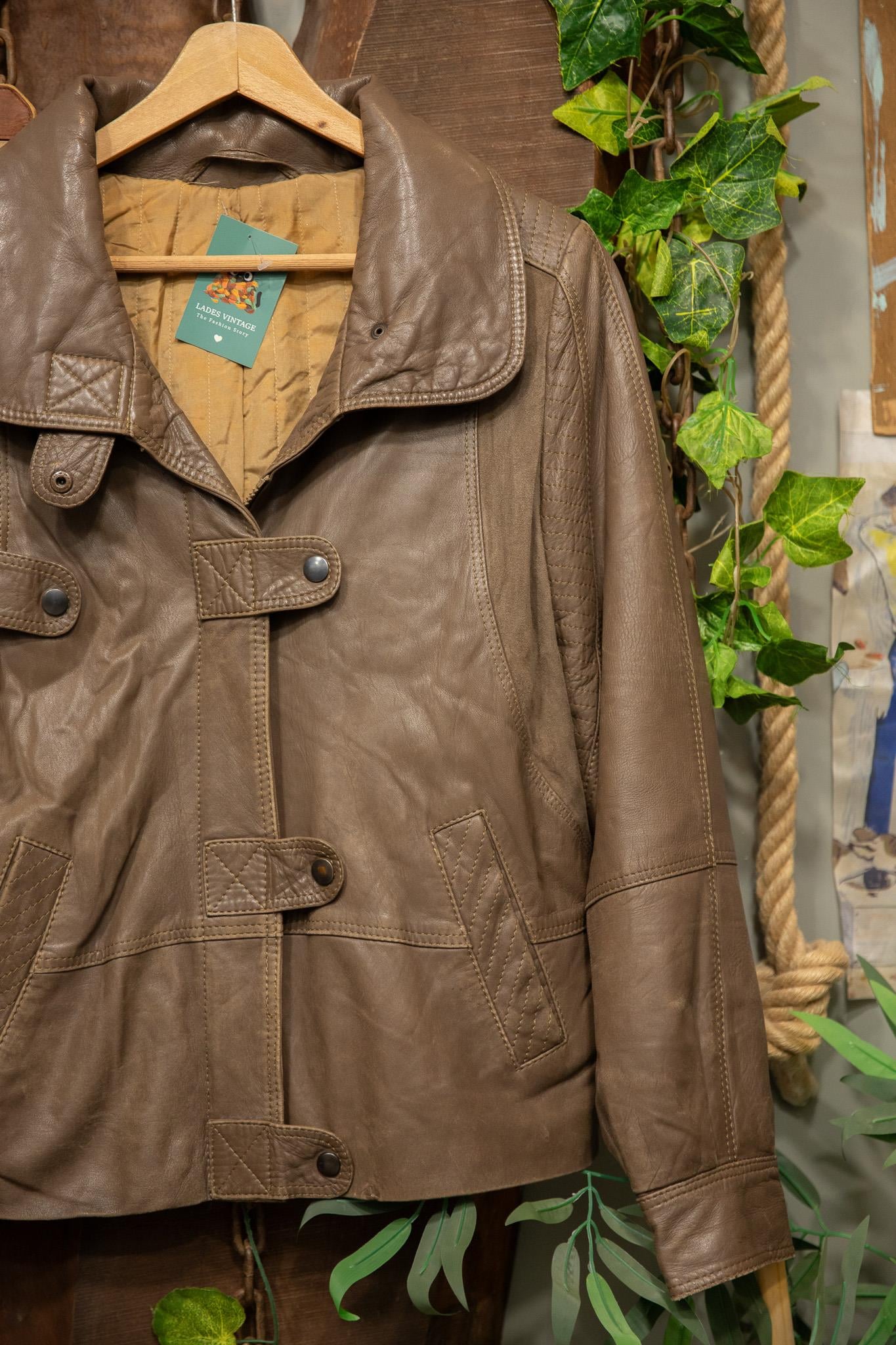 80s/90s Brown Classic Deri Ceket