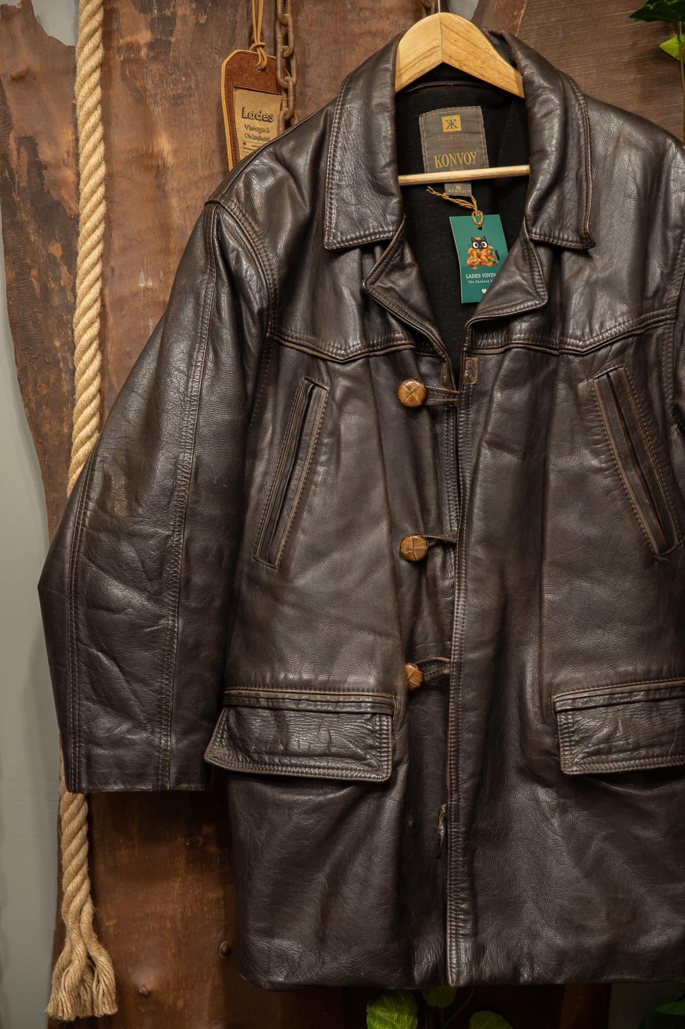 80s/90s Kovboy Paris Eskitme Deri Ceket