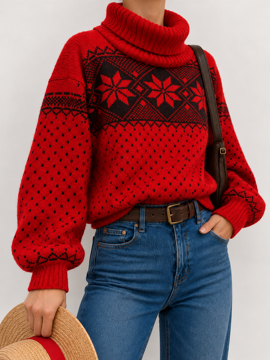 80s/90s Nordic Snowflake Kazak
