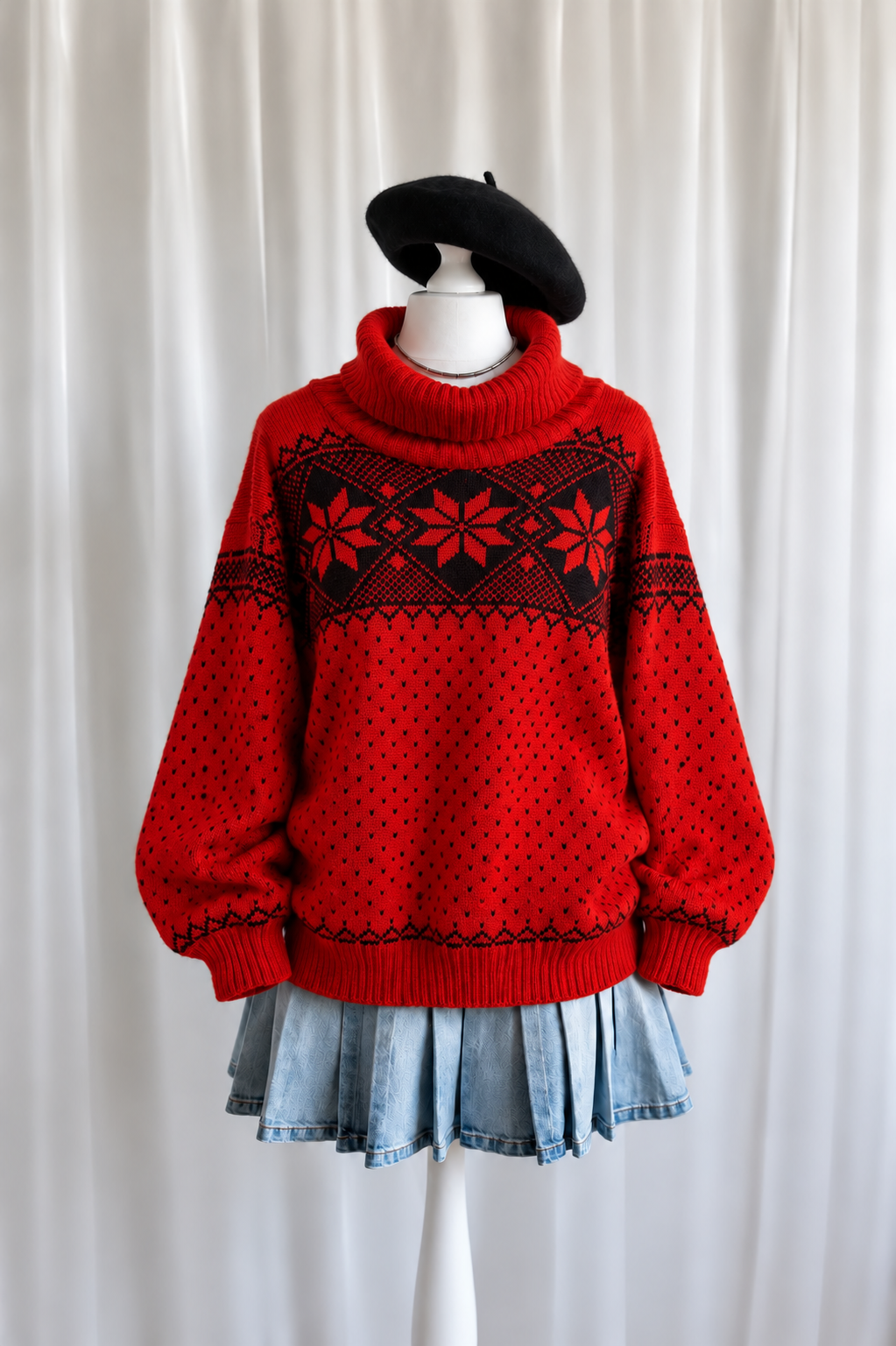 80s/90s Nordic Snowflake Kazak