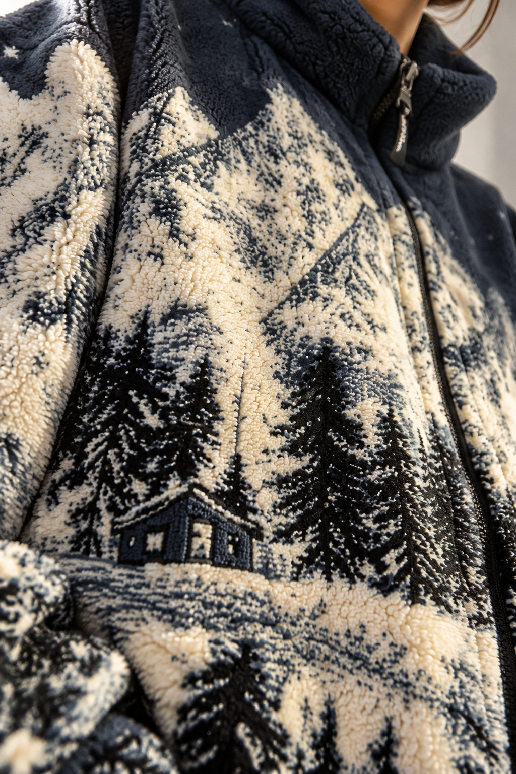 80s/90s Snowy Moutain Polar Ceket