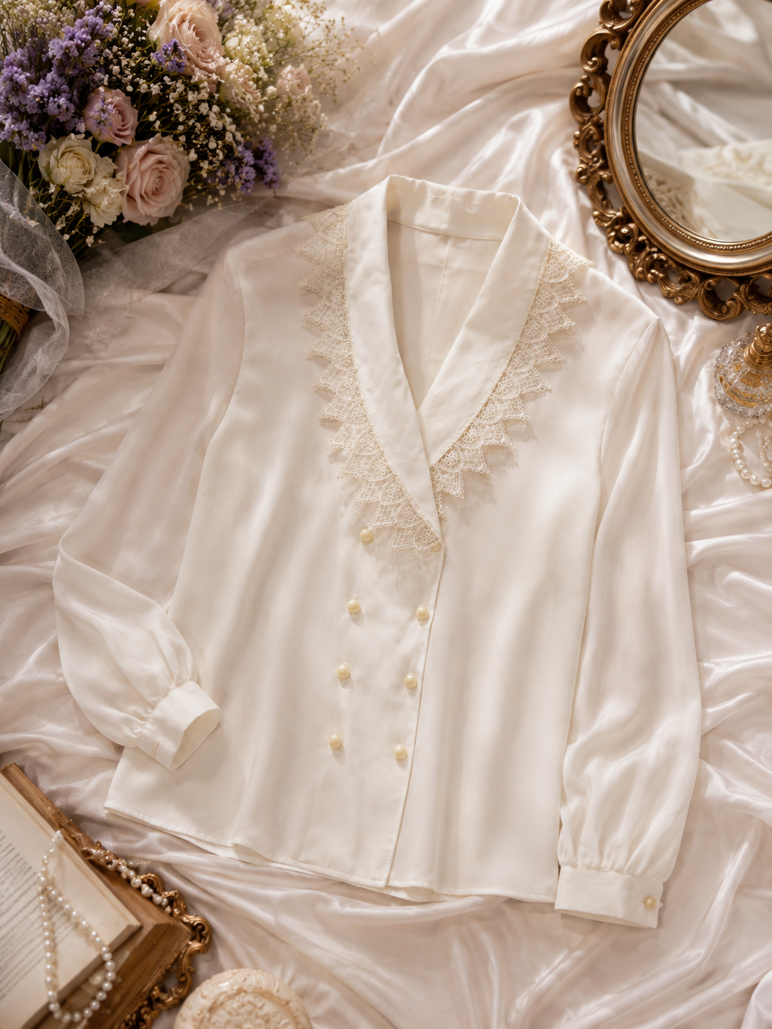 80s/90s Victorian Kruvaze Gömlek