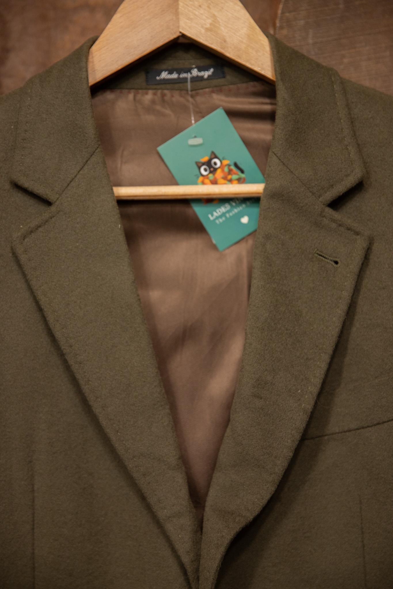 80sGreen Tweed Blazer Ceket