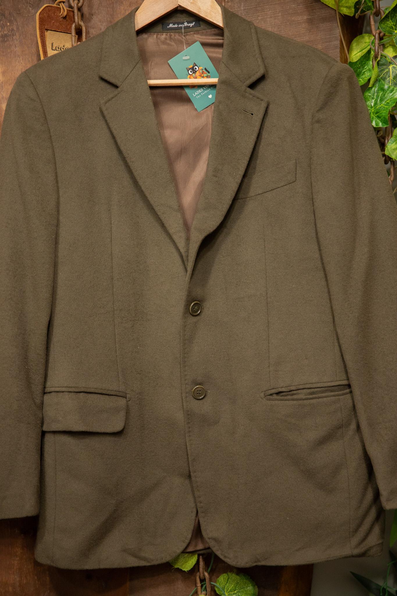 80sGreen Tweed Blazer Ceket