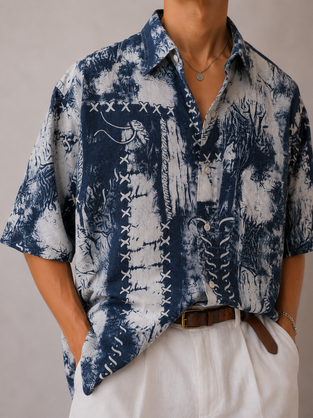 90s Acid Wash Look 90s Gömlek