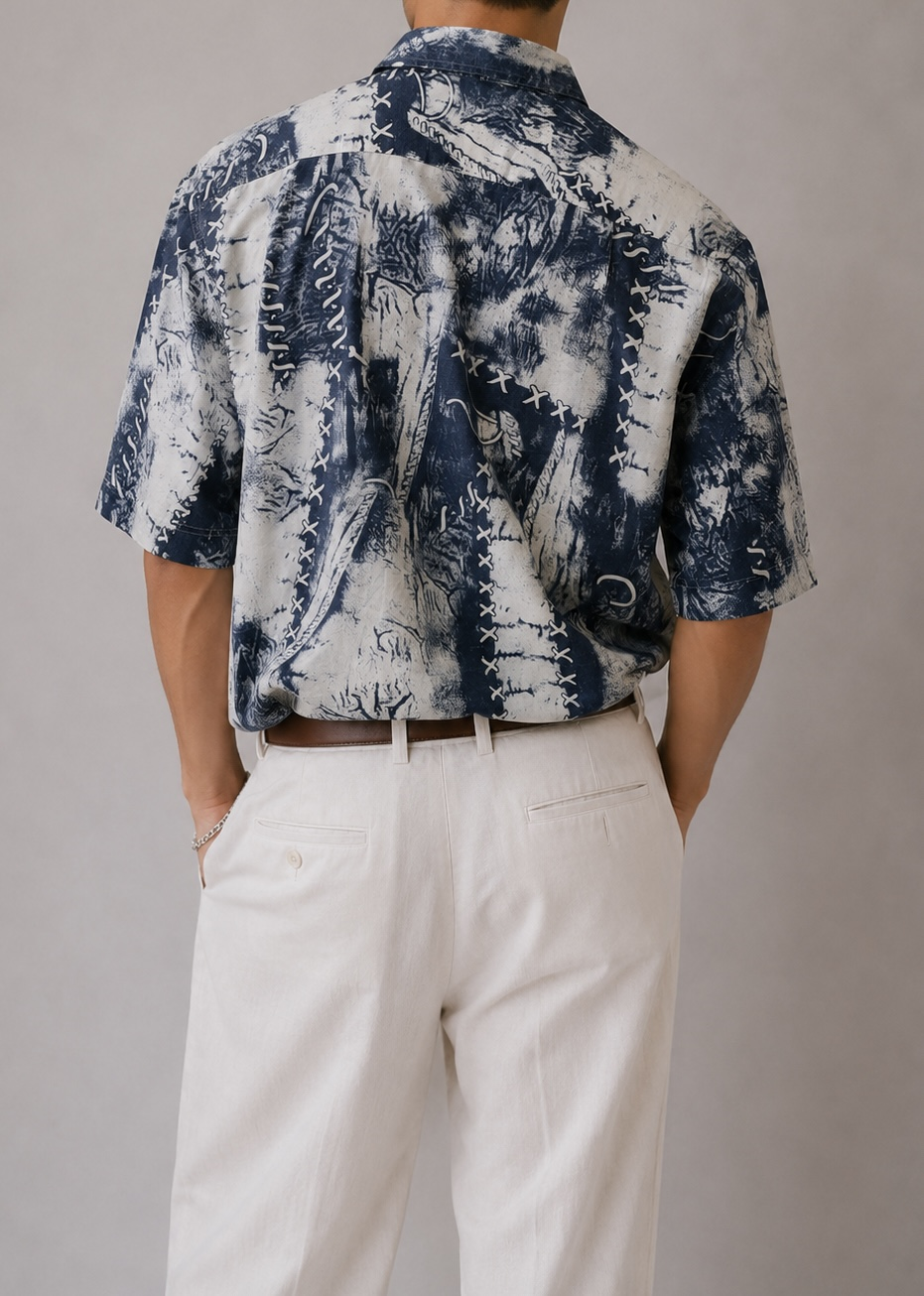 90s Acid Wash Look 90s Gömlek