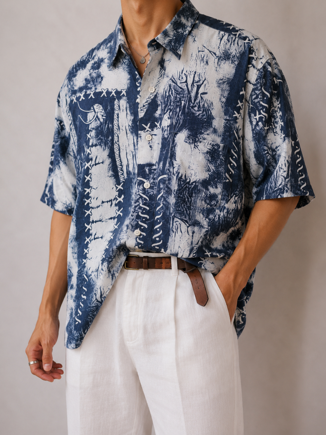 90s Acid Wash Look 90s Gömlek