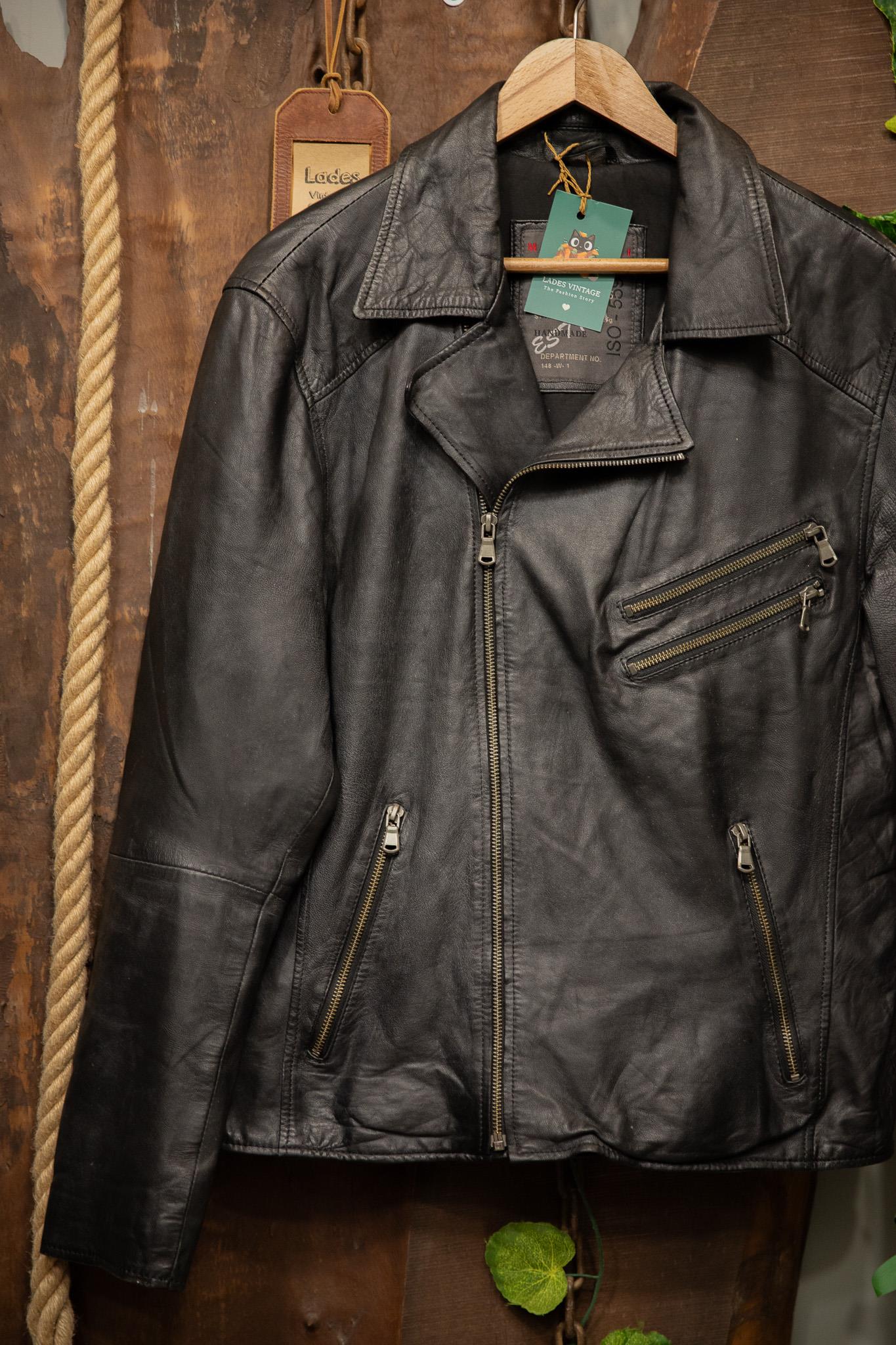 90s American Biker Deri Ceket