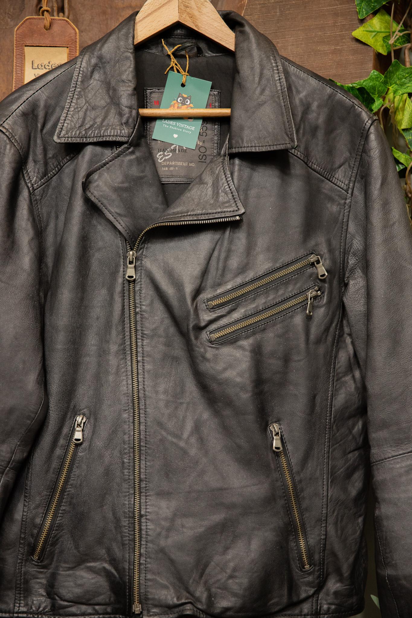 90s American Biker Deri Ceket