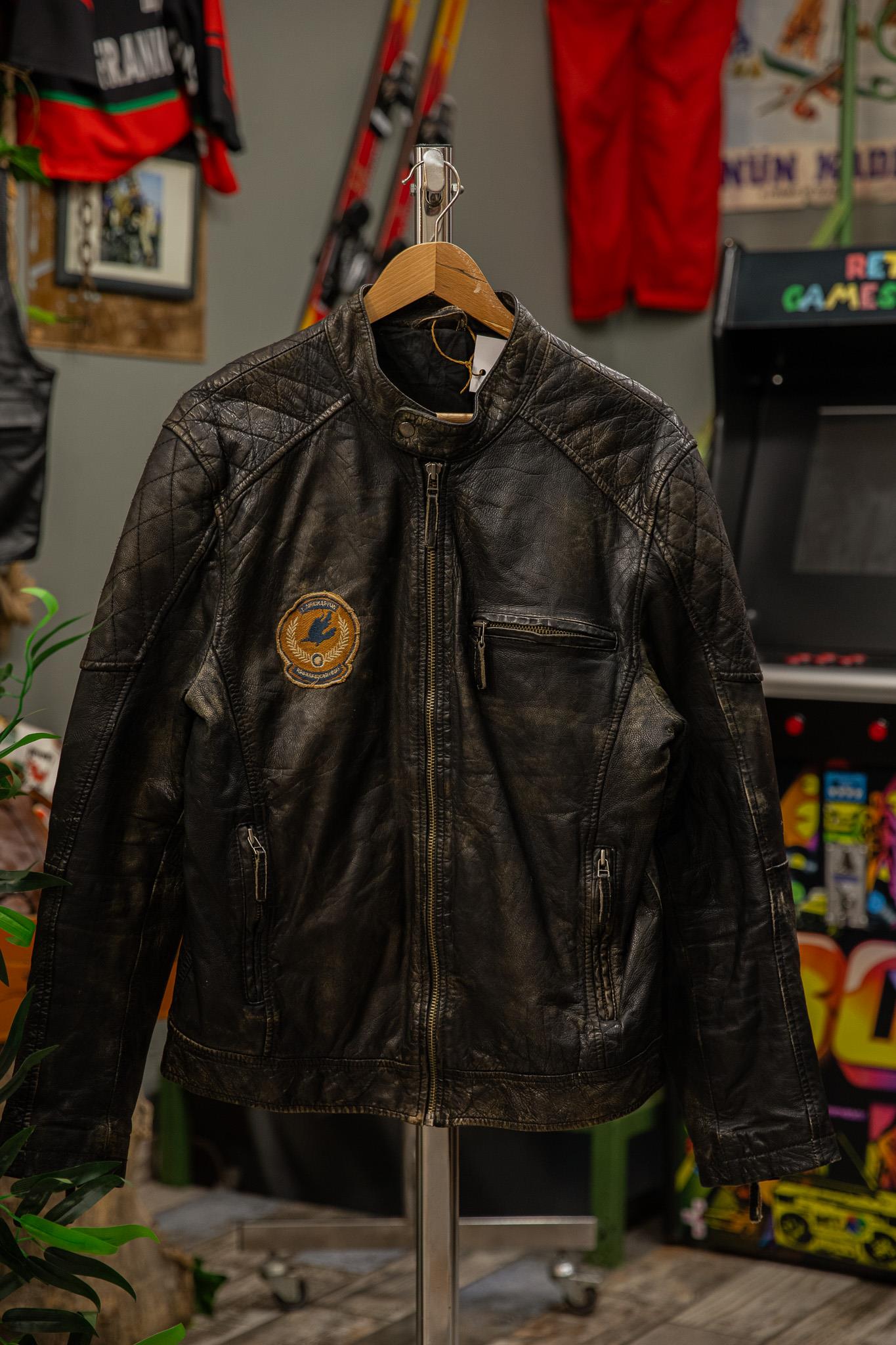 90s American Biker Tarz Unisex Deri Ceket