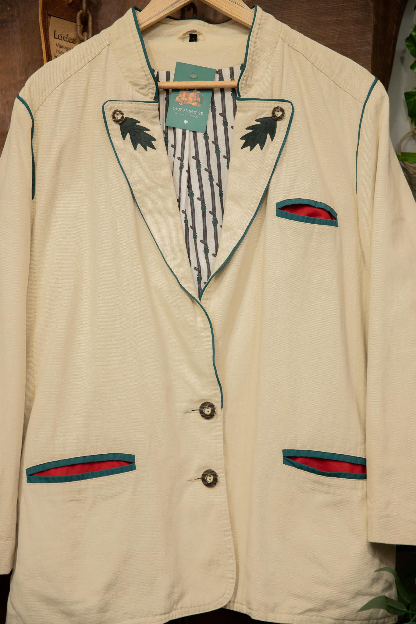 90s Austrian Bavyera Cream Ceket
