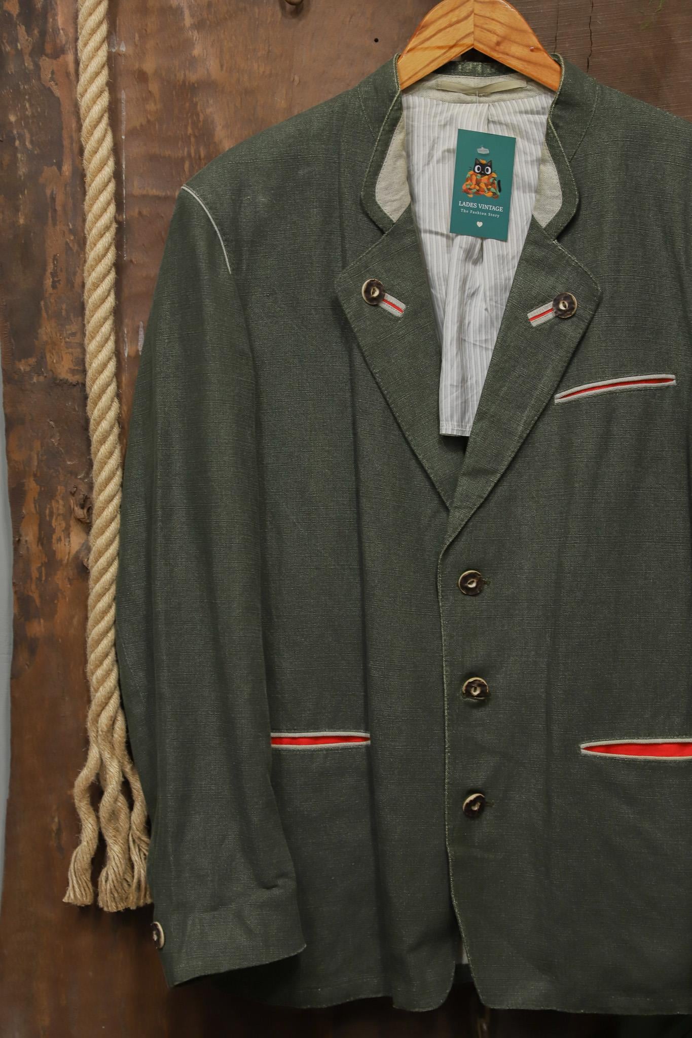 90s Austrian Bavyera Linen Ceket