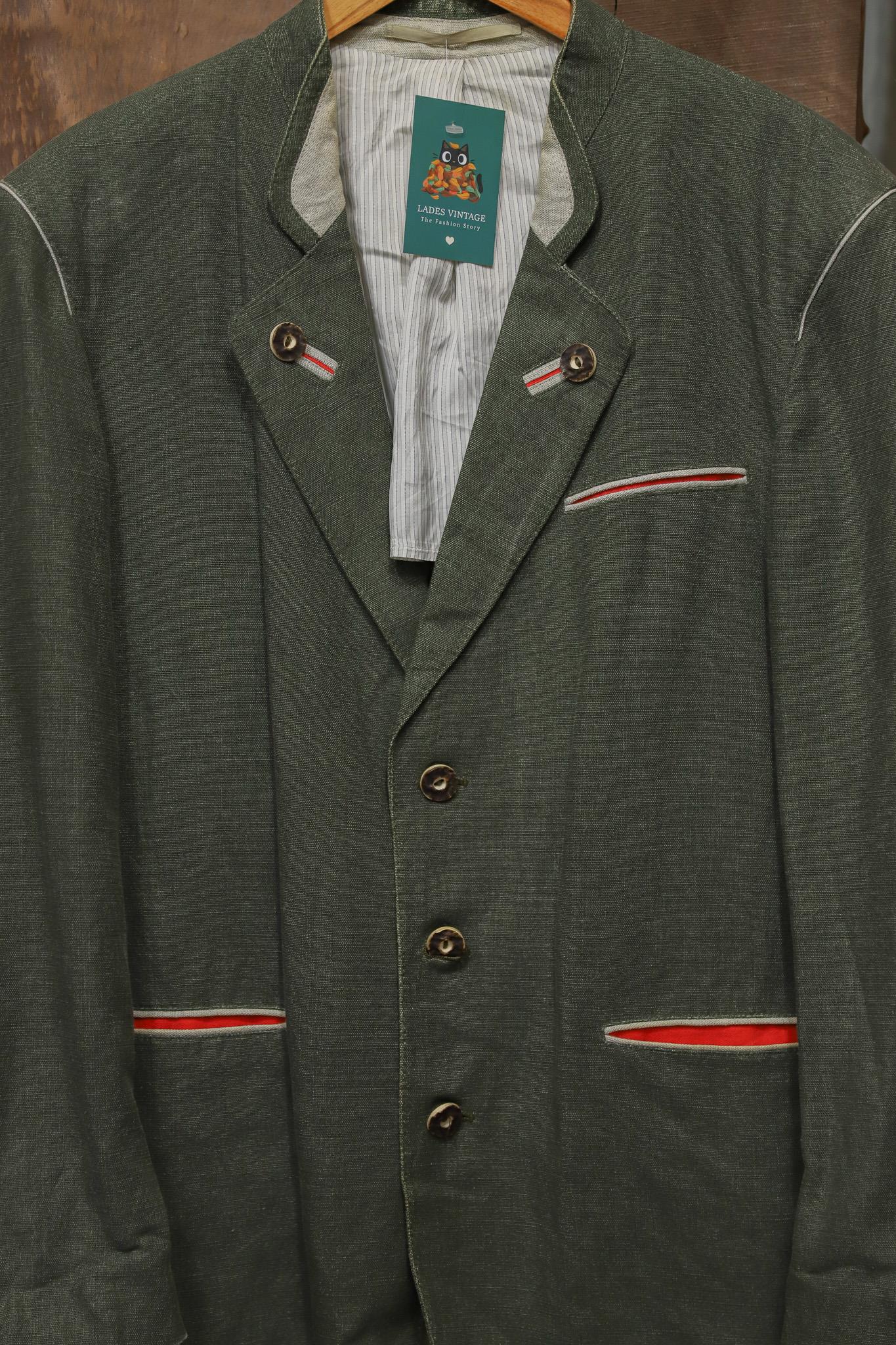 90s Austrian Bavyera Linen Ceket