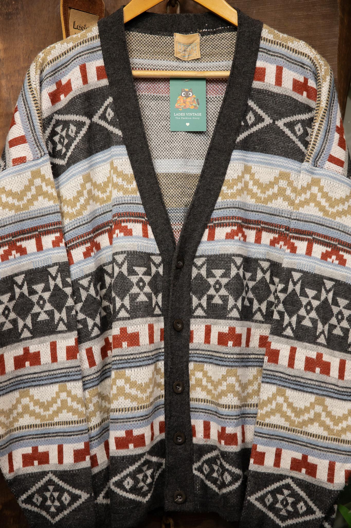 90s Aztec Etnik Hırka