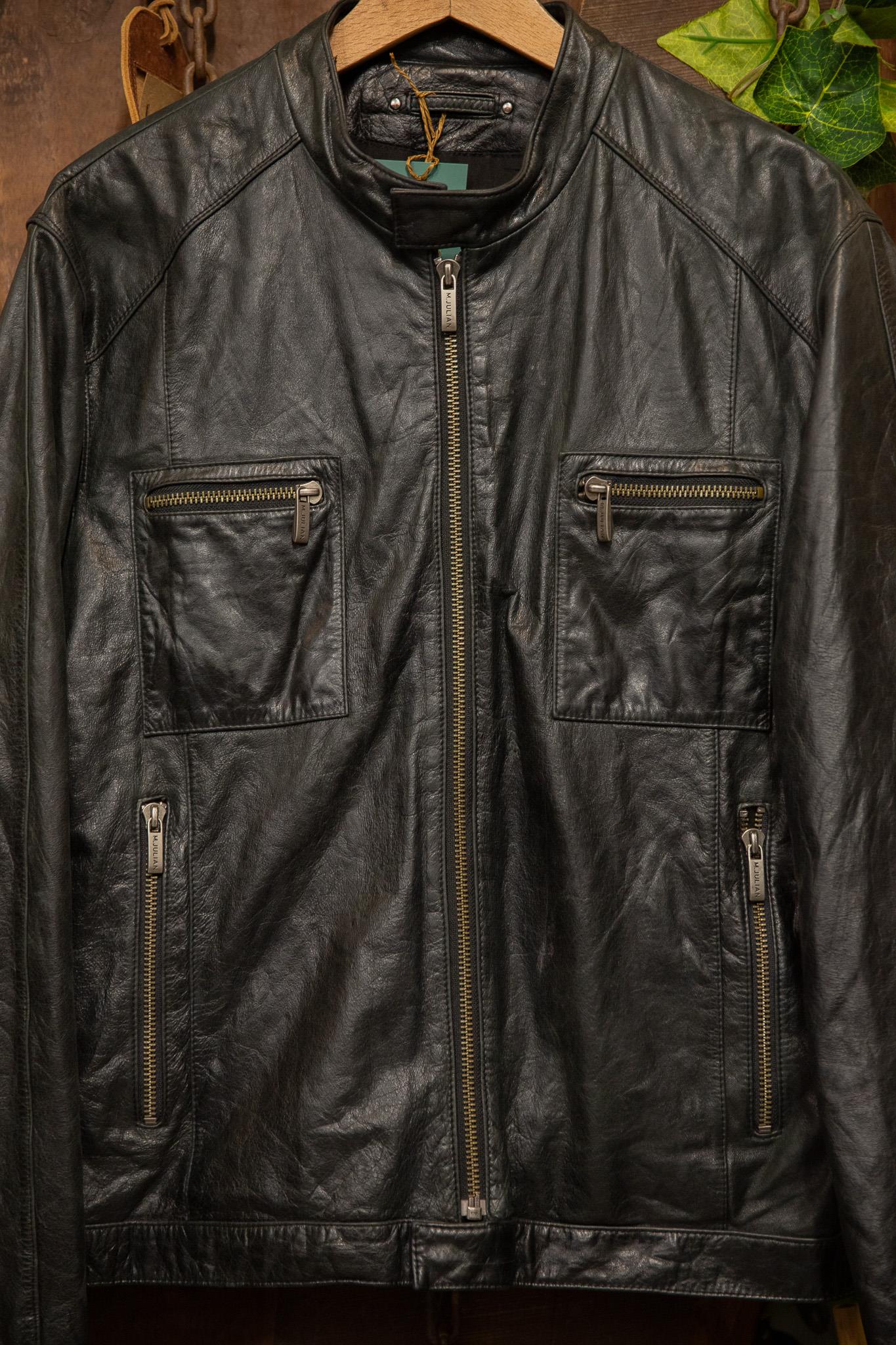 90s Biker Quilt Moto Black Deri Ceket
