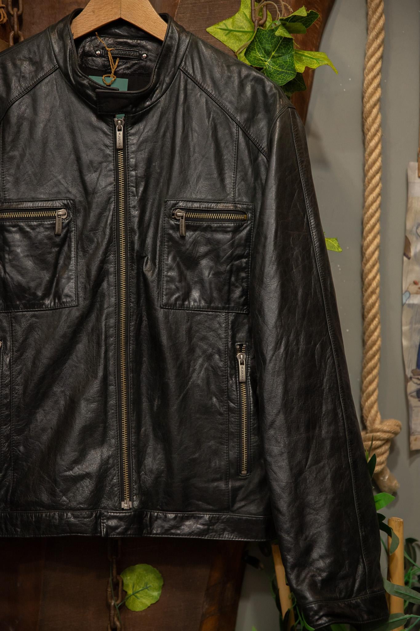 90s Biker Quilt Moto Black Deri Ceket