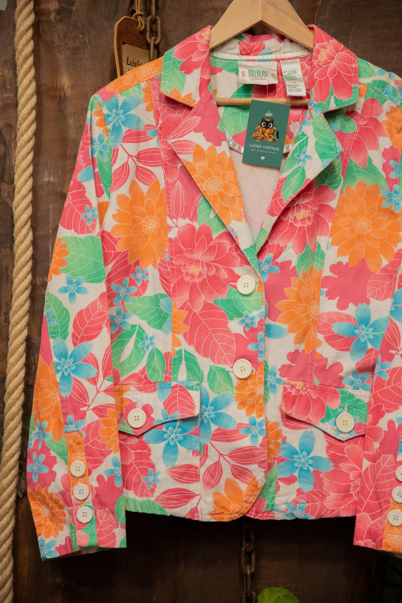 90s Bill Blass Floral Blazer Ceket