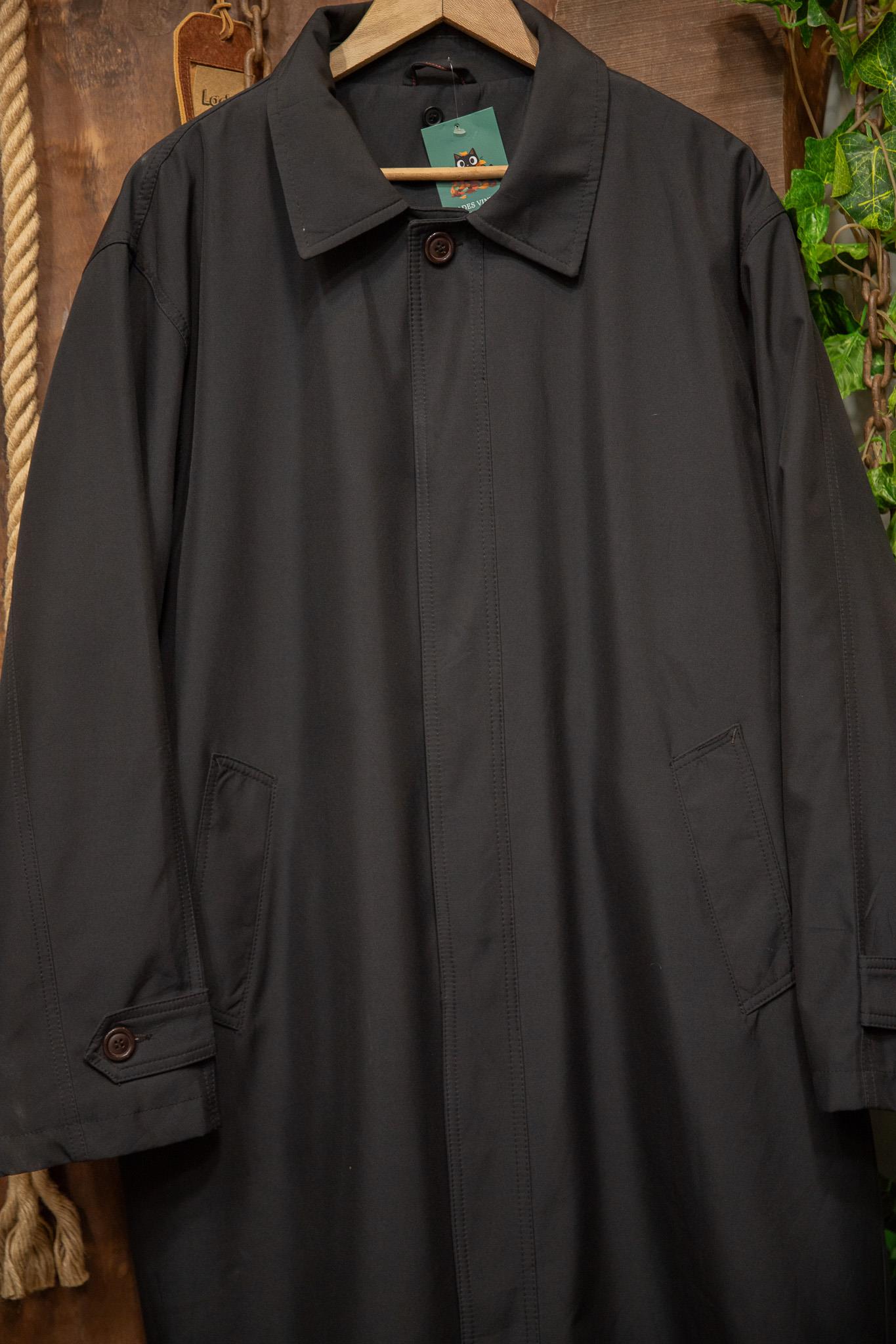 90s Black Track Ceket / Trenchcoat