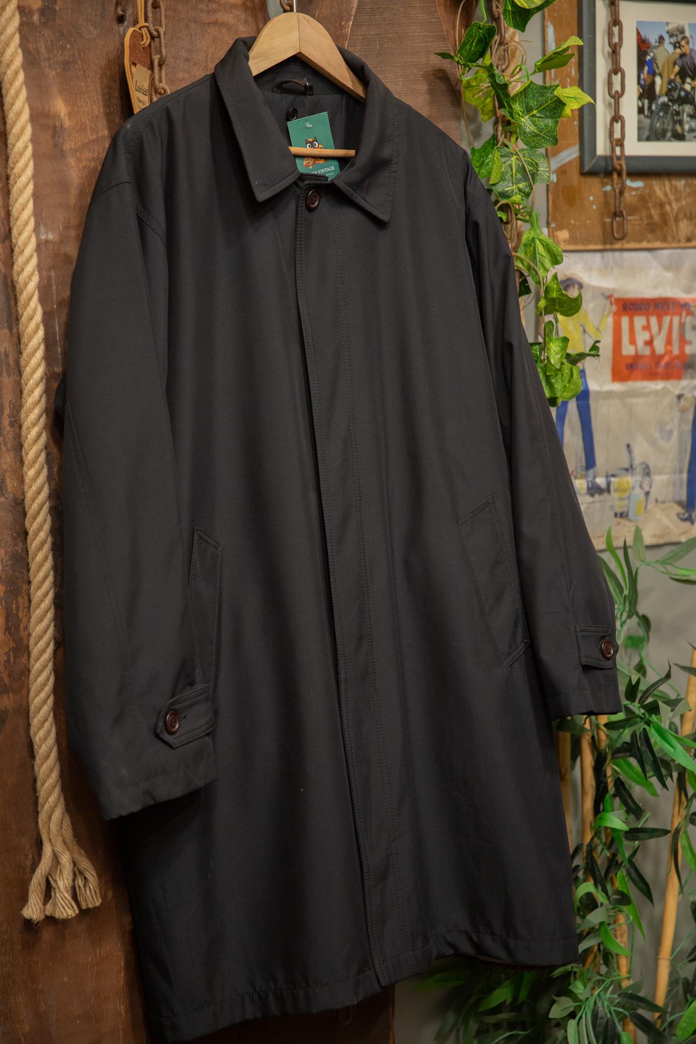 90s Black Track Ceket / Trenchcoat
