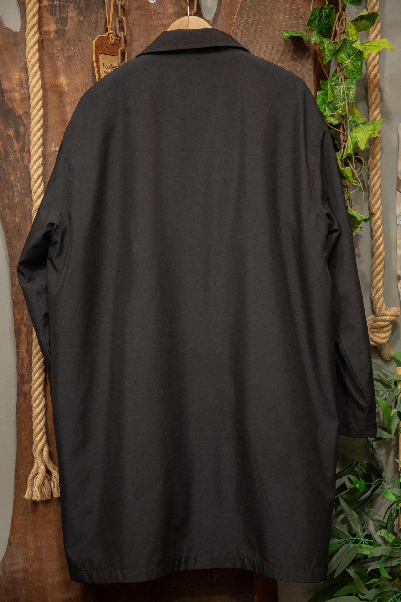 90s Black Track Ceket / Trenchcoat