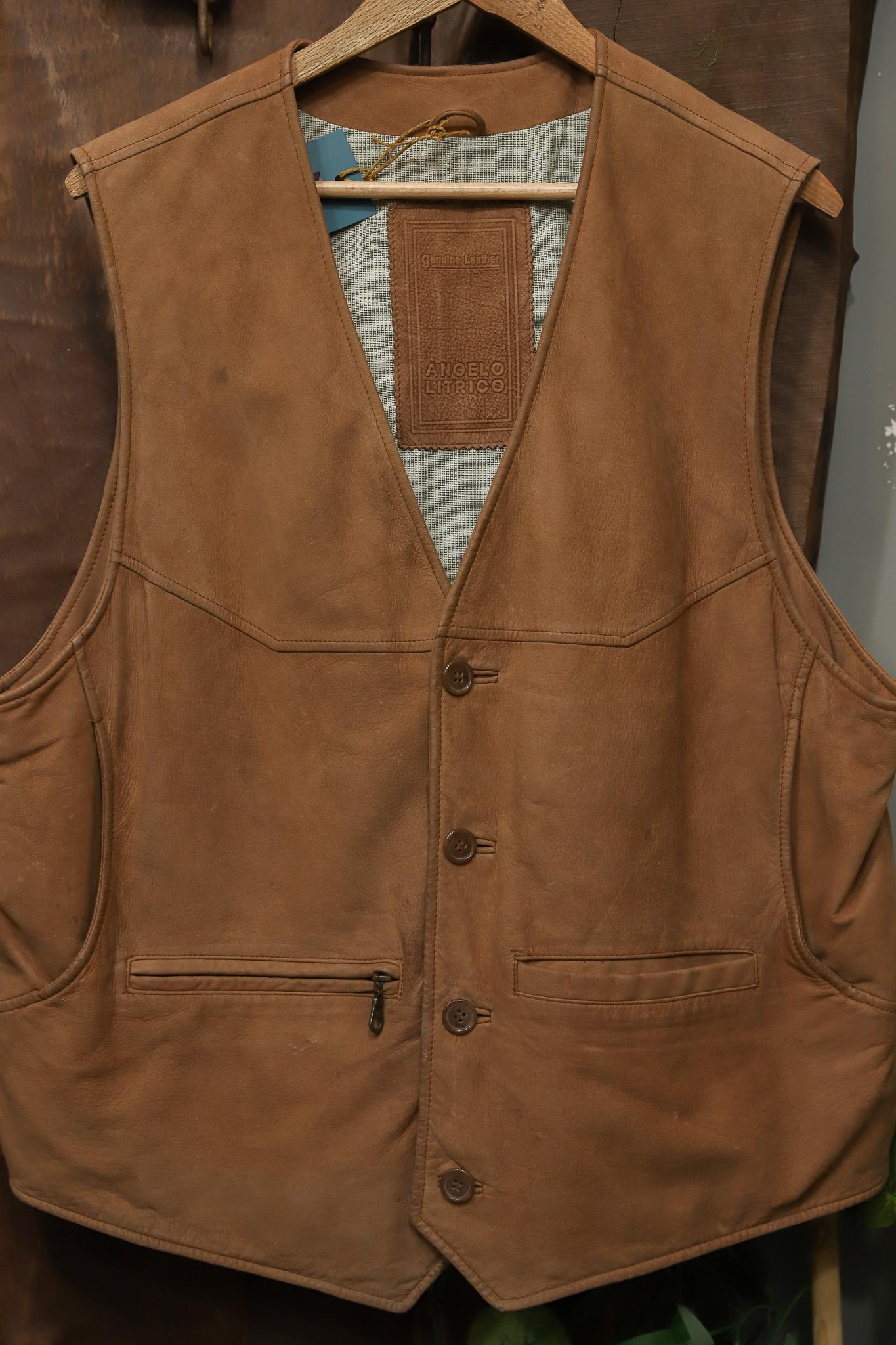 90s Camel Western Cowboy Deri Yelek