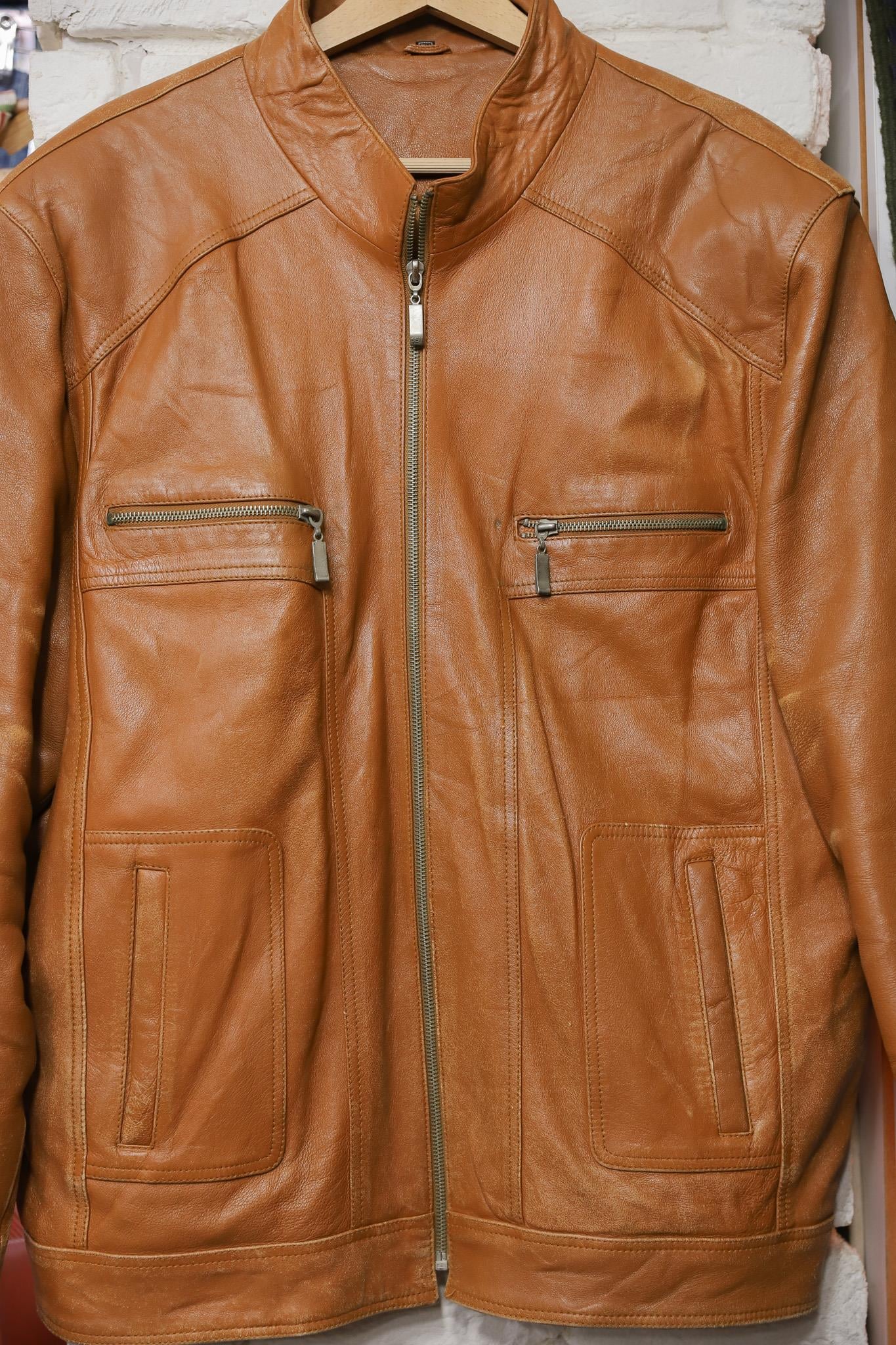90s Classic Biker Deri Ceket