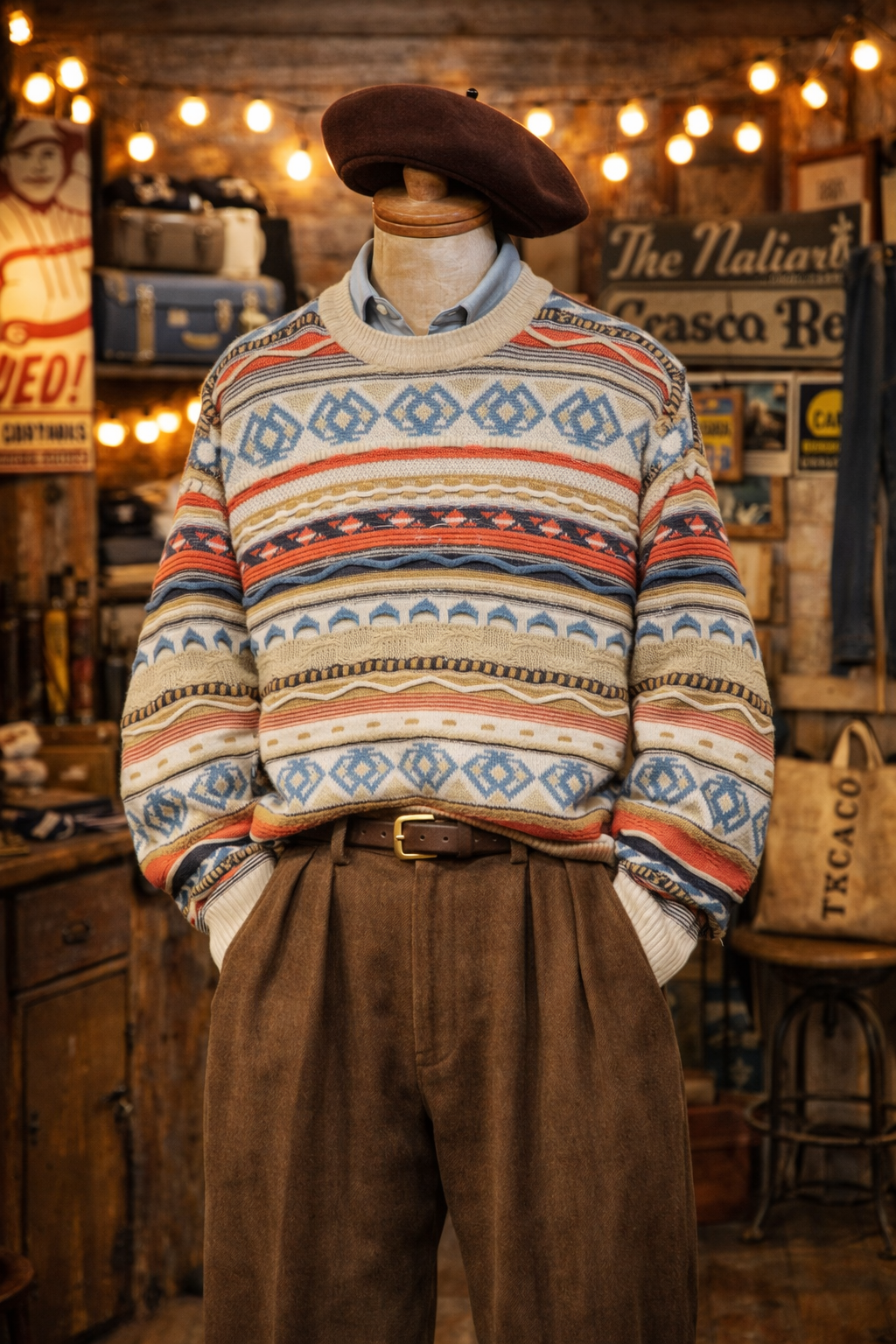 90s Coogi 3D Wool Kazak