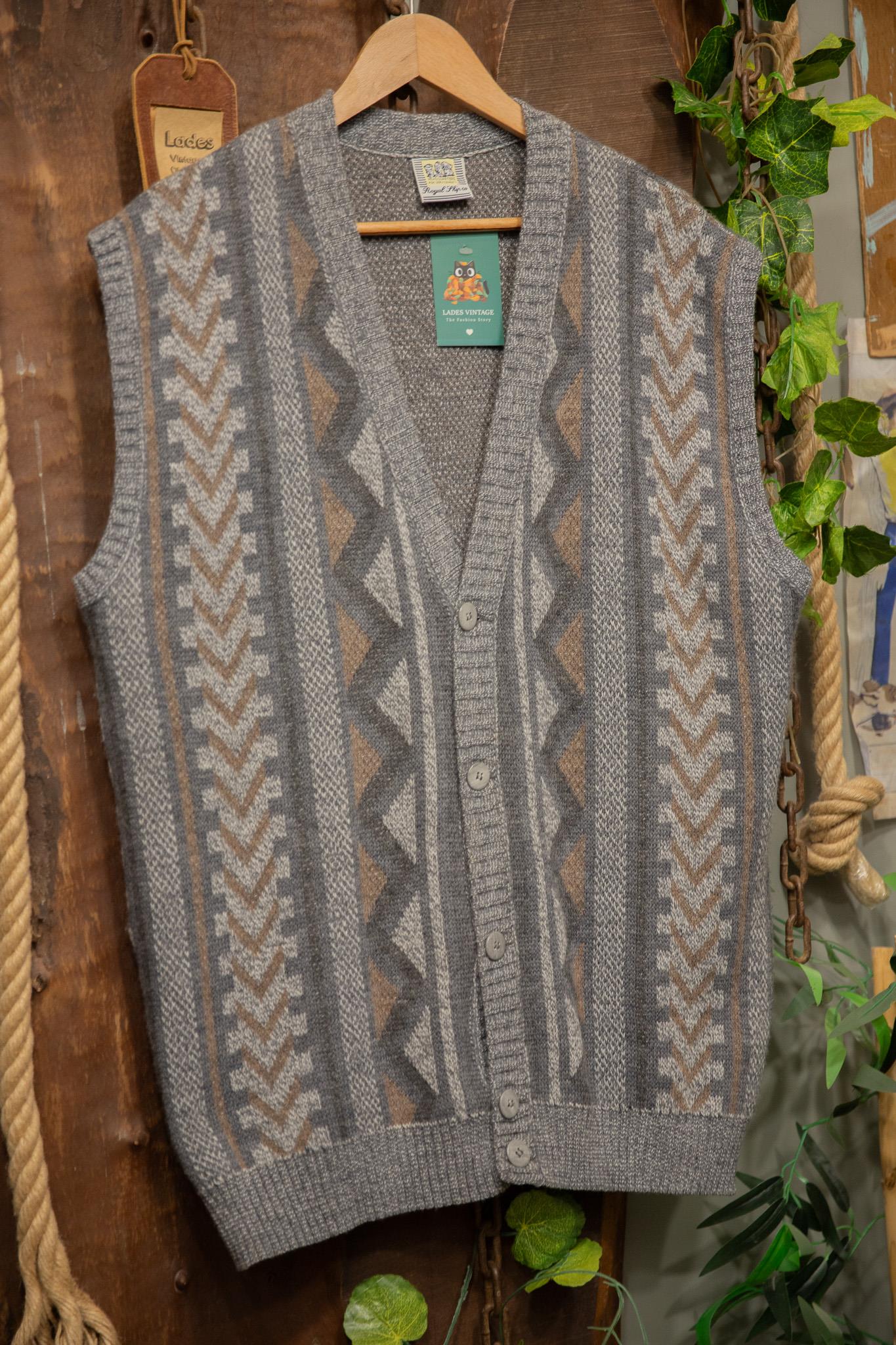 90s Ethnic Örgü Yelek