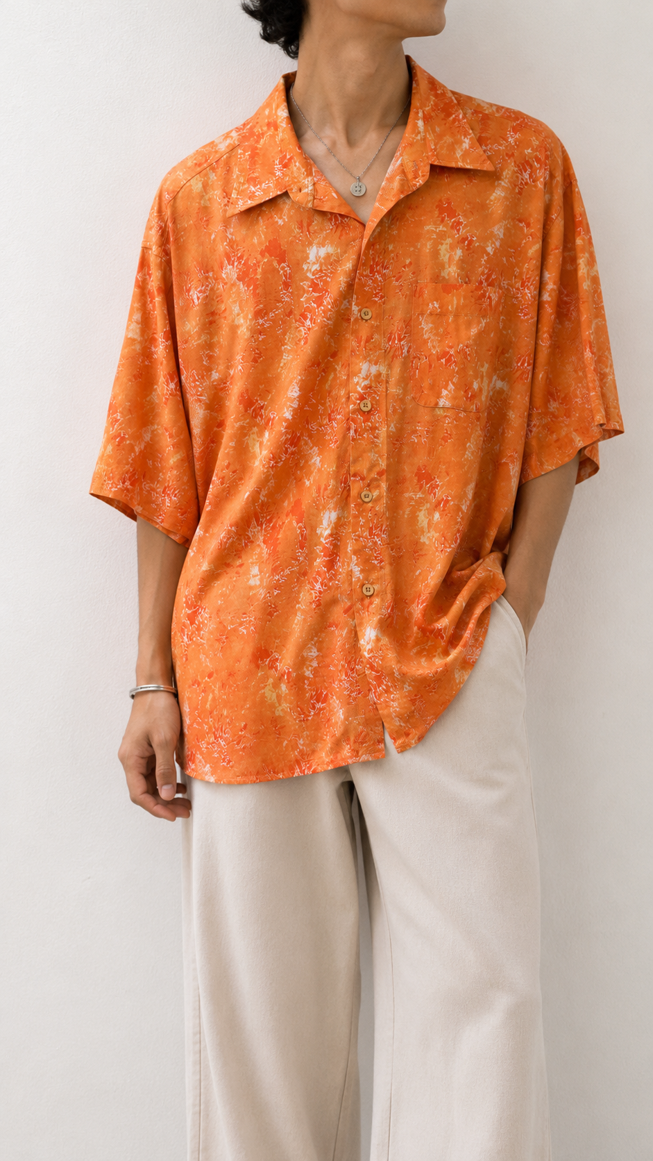 90s Festival Batik Desen Gömlek