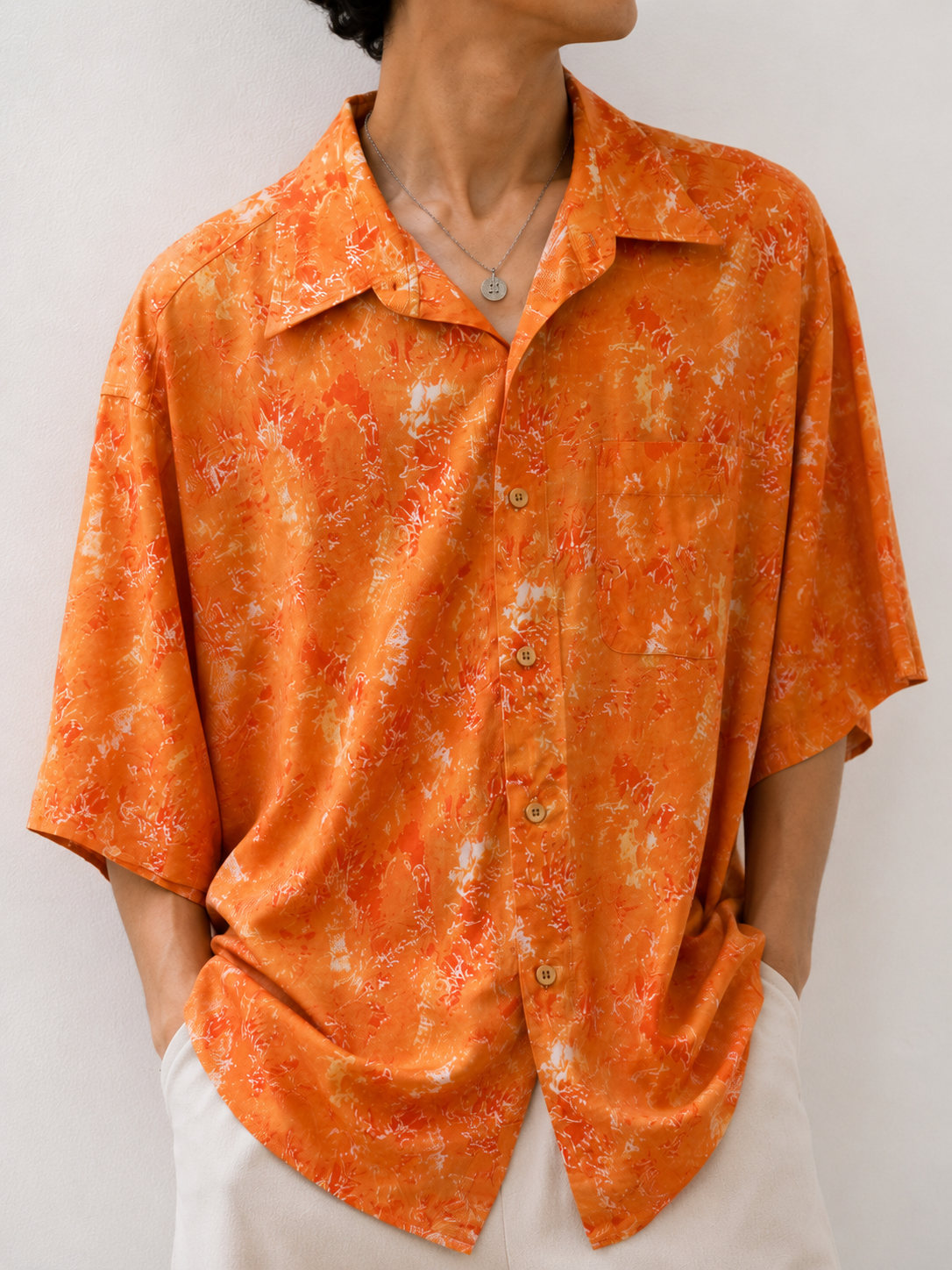 90s Festival Batik Desen Gömlek