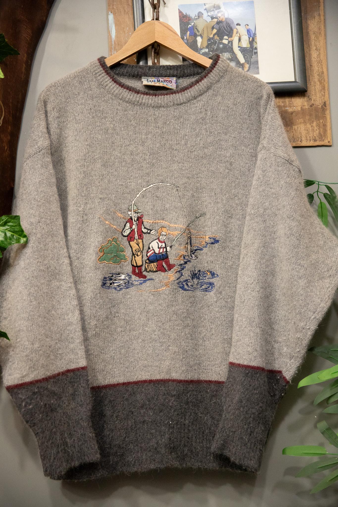 90s Fishermans Wool Örgü Kazak