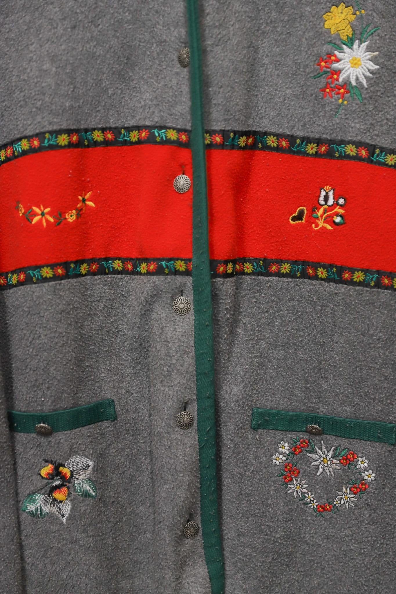 90s Floral Fleece Vest Ceket&Hırka