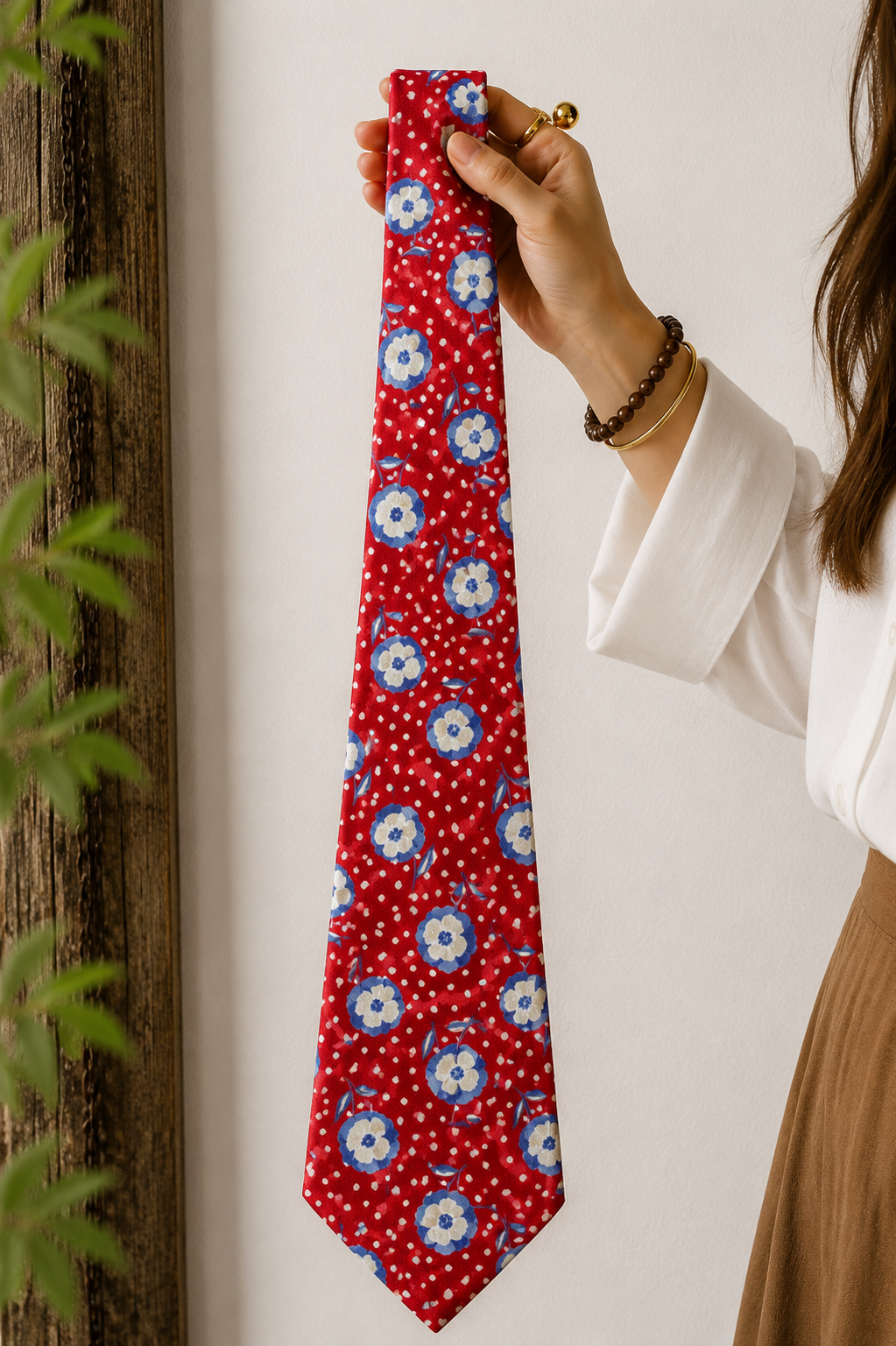 90s Floral Kravat