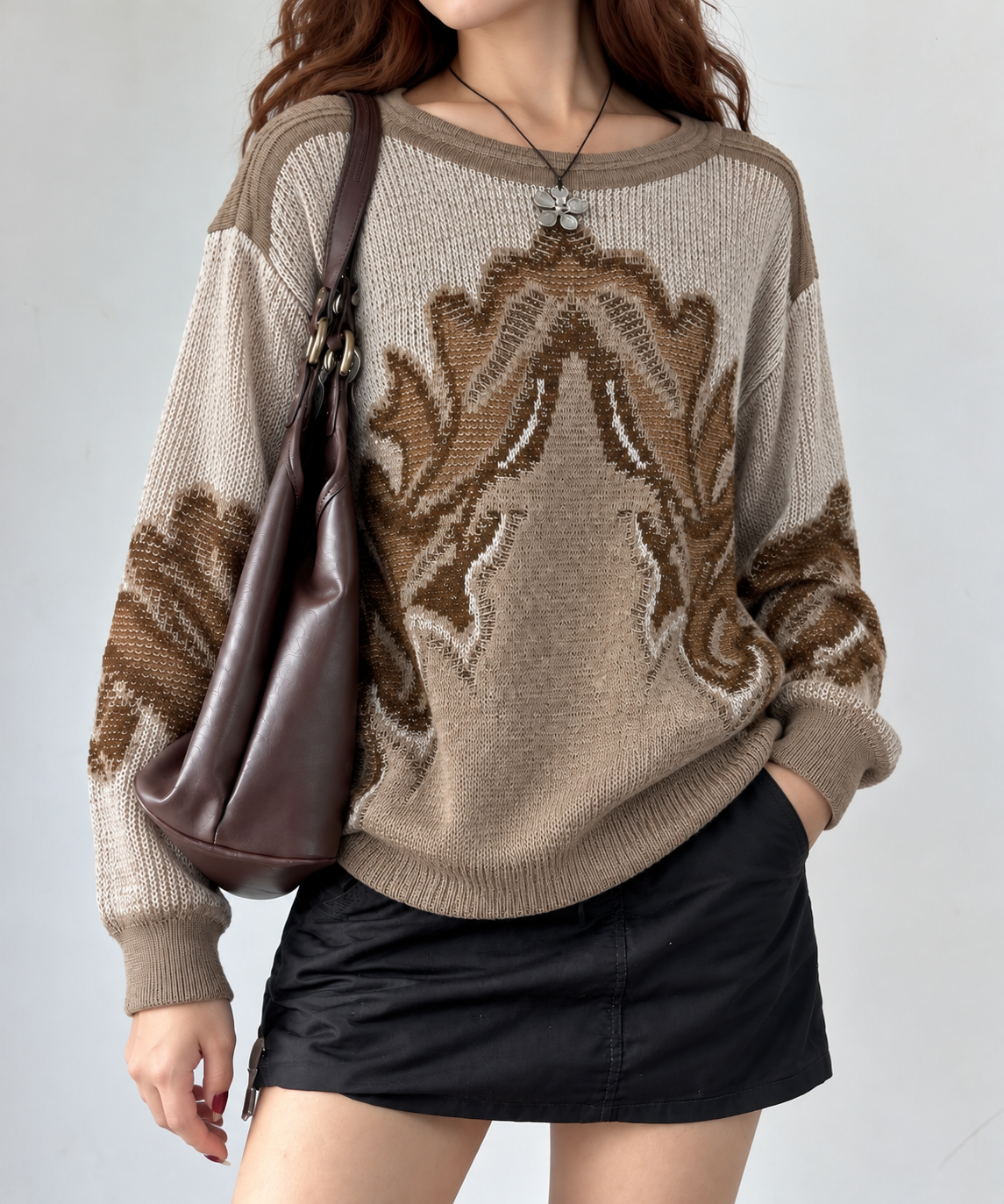 90s Kelch Beige Aztek Kazak