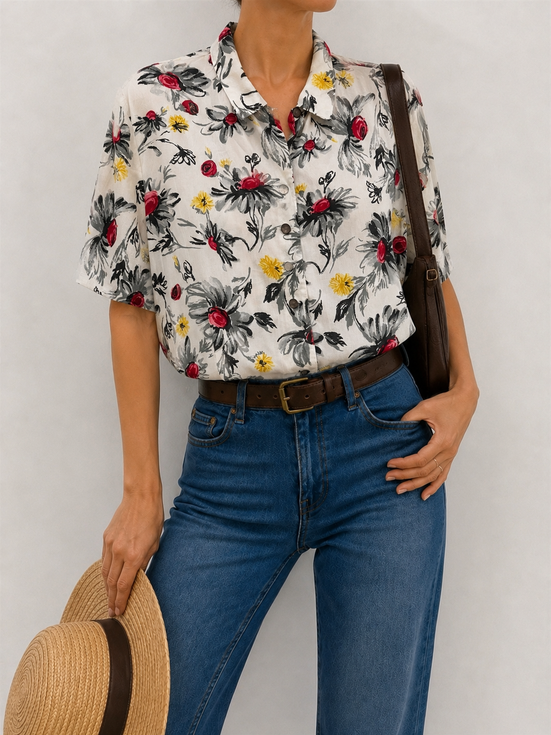 90s Klasik Yaka Casual Gömlek
