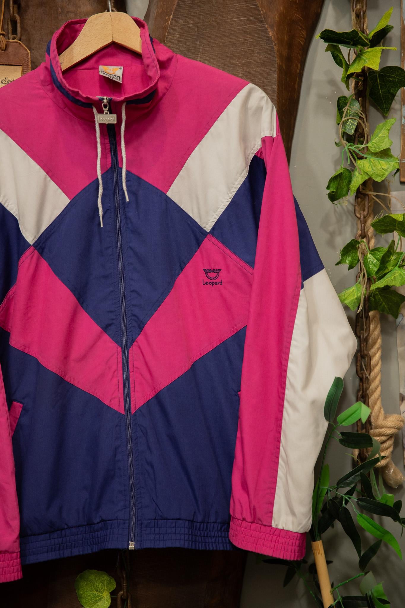 90s Leopard Pink Spor Ceket