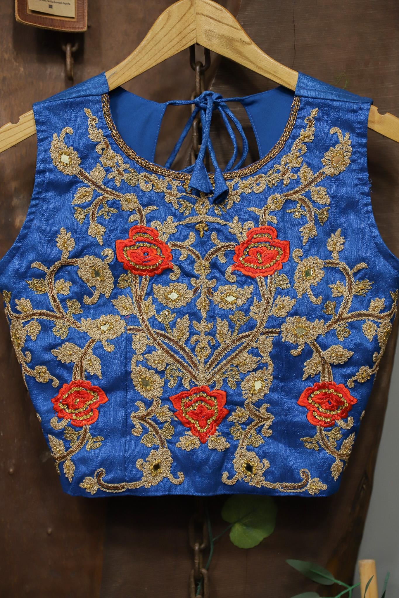 90s Nakışlı Boho Crop