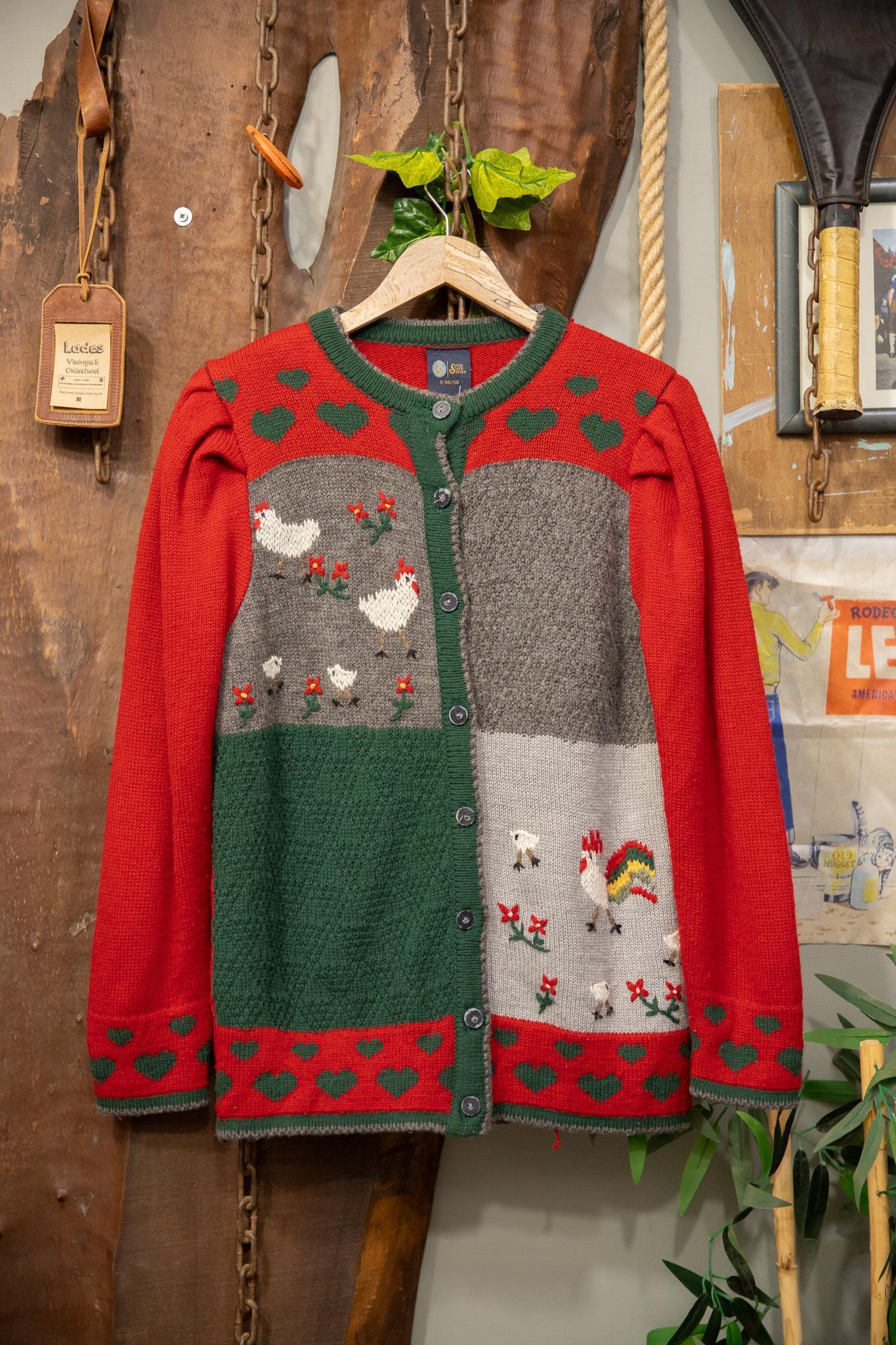 90s Örme Animal Hırka/Ceket