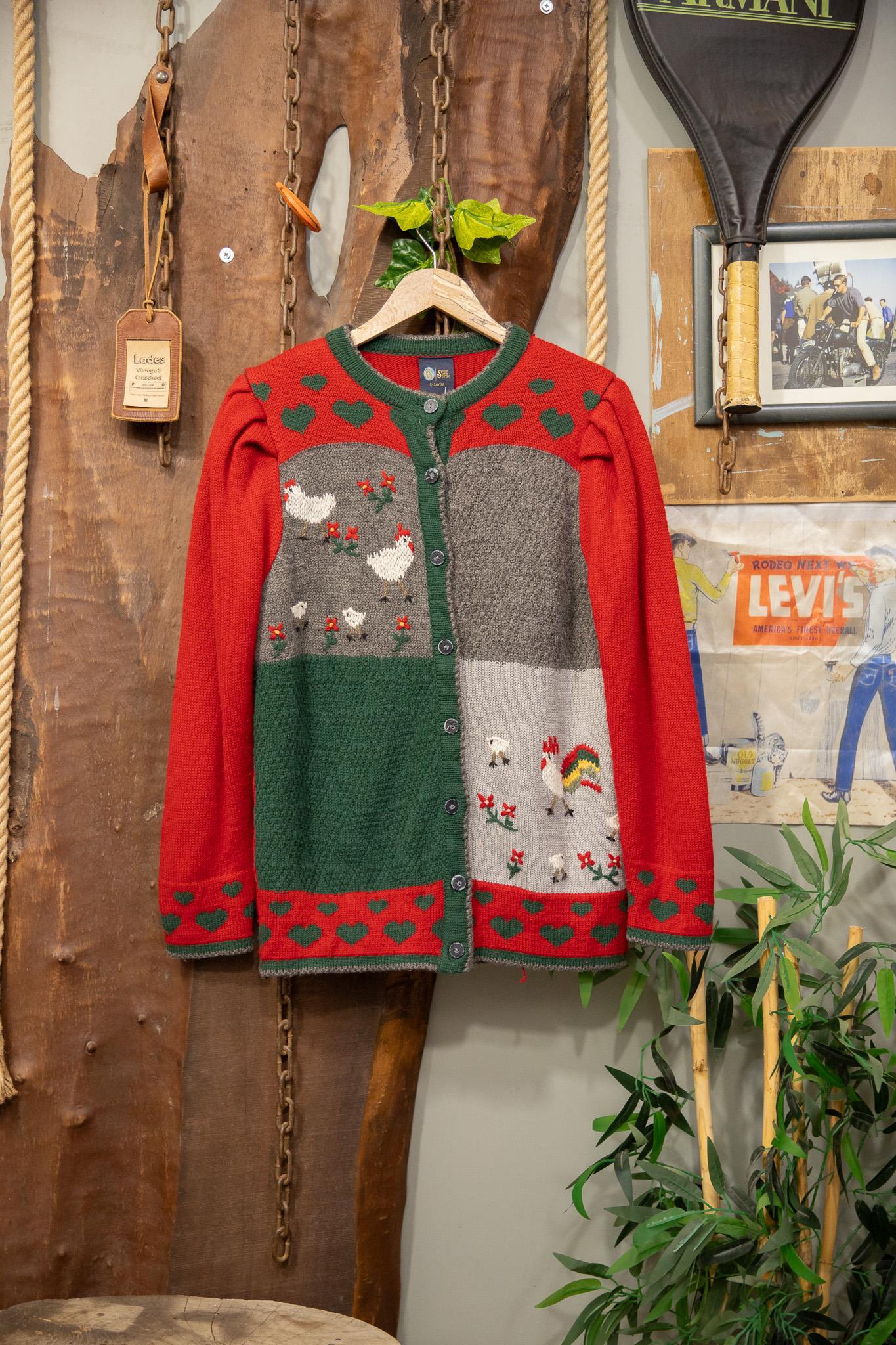 90s Örme Animal Hırka/Ceket