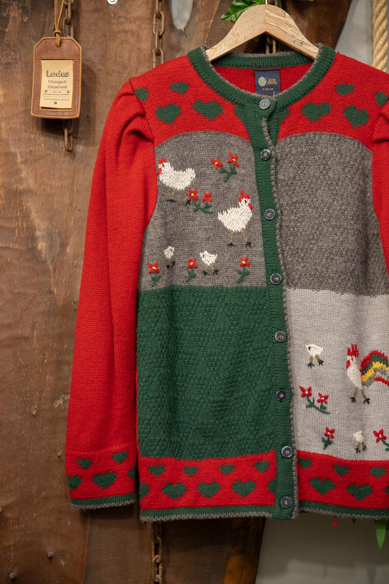 90s Örme Animal Hırka/Ceket