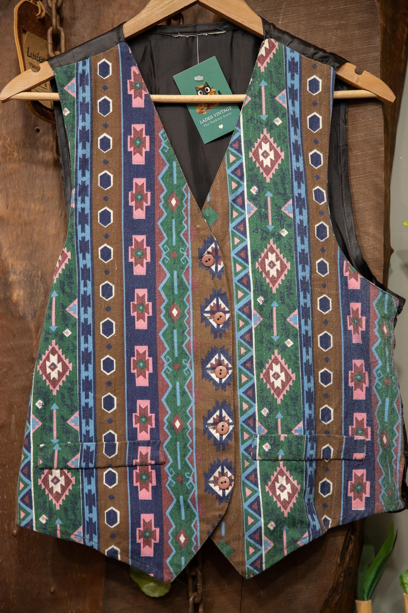 90s Oversize Aztec Yelek