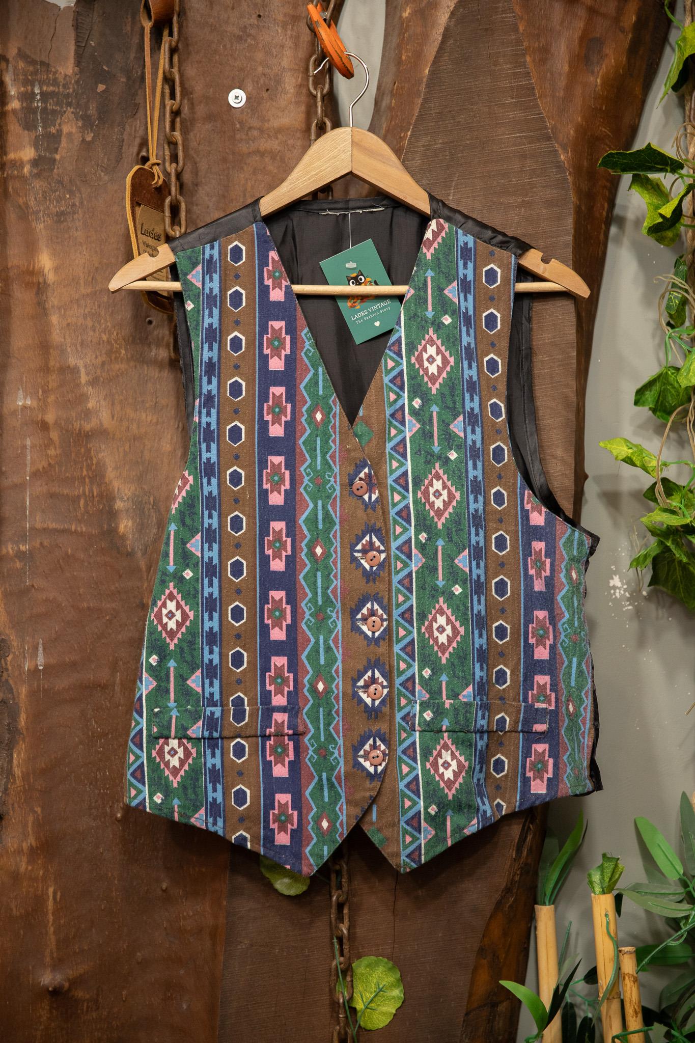 90s Oversize Aztec Yelek