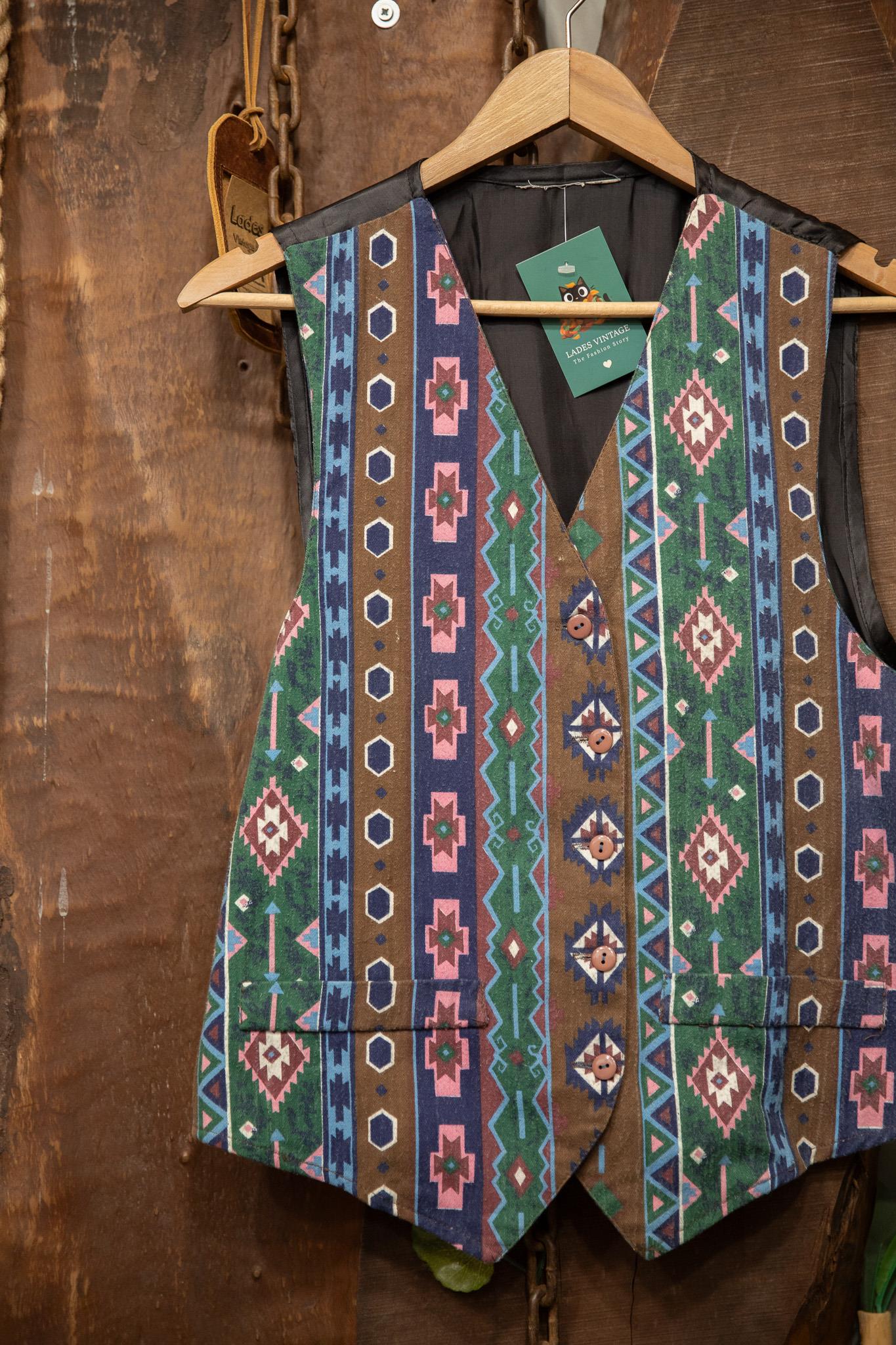 90s Oversize Aztec Yelek