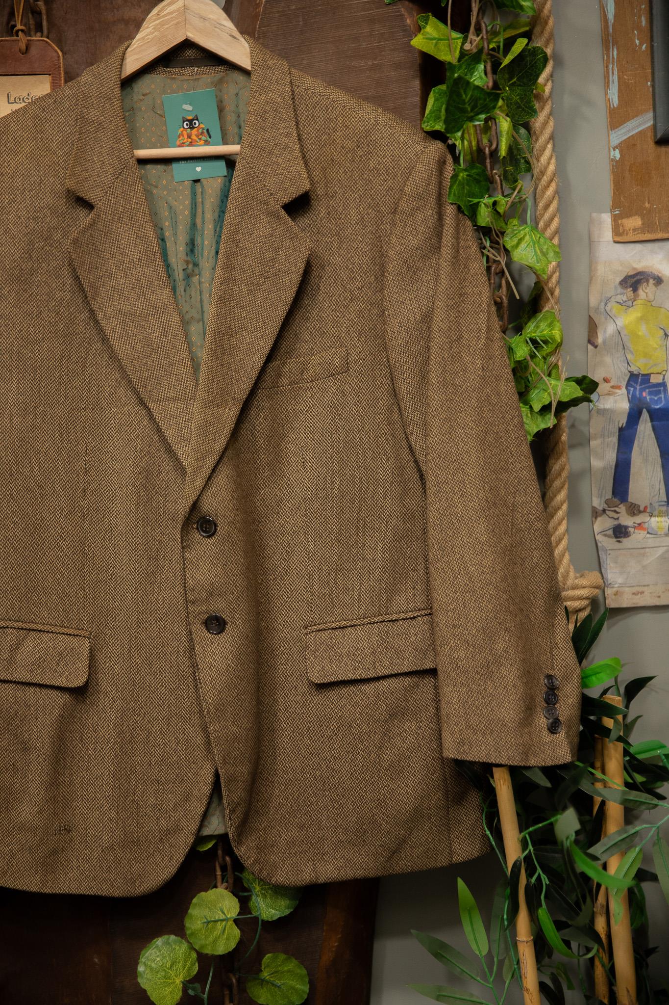 90s Plaid Tweed Blazer Ceket