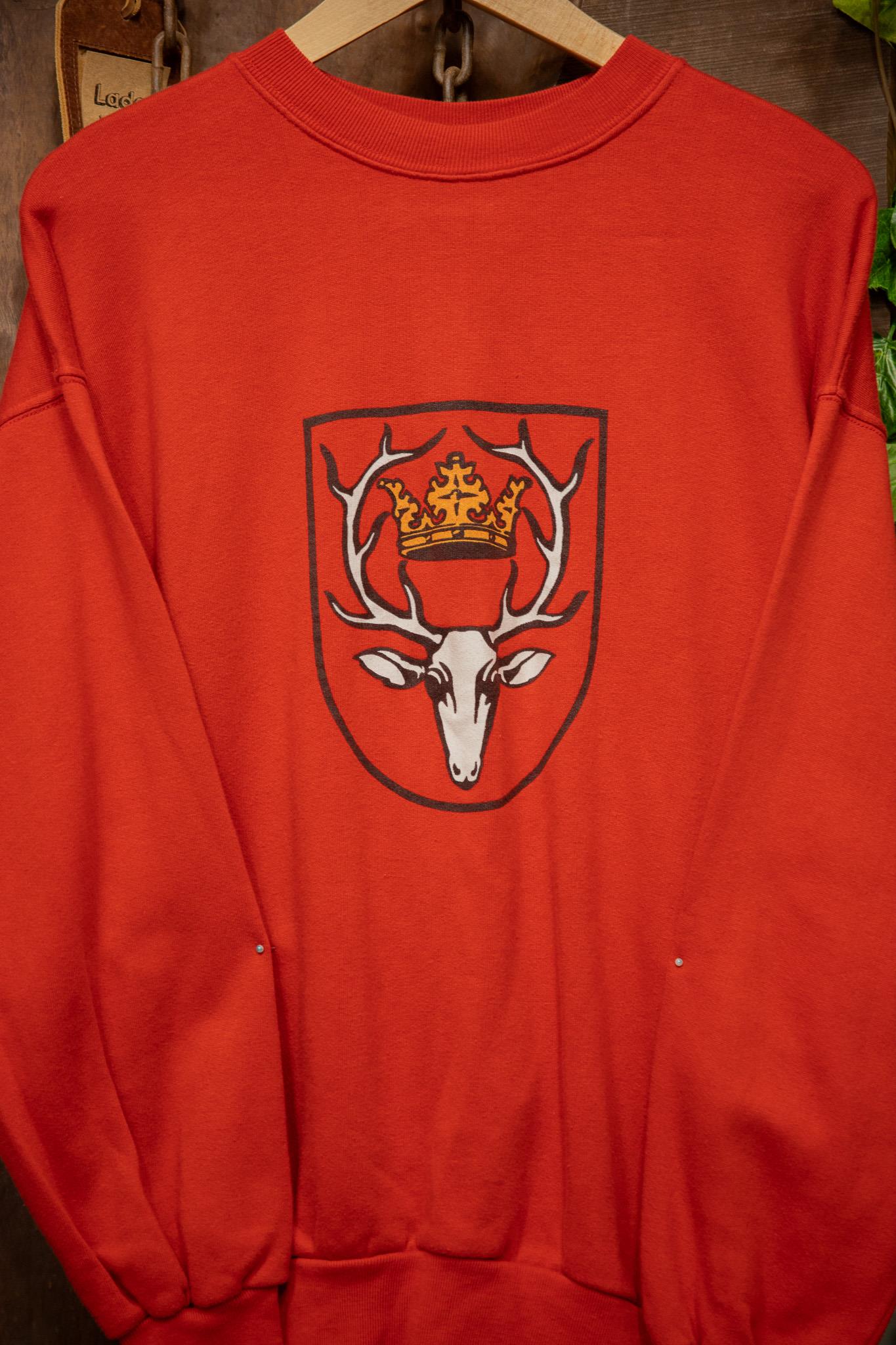 90s Red Stag Oversize Sweatshirt